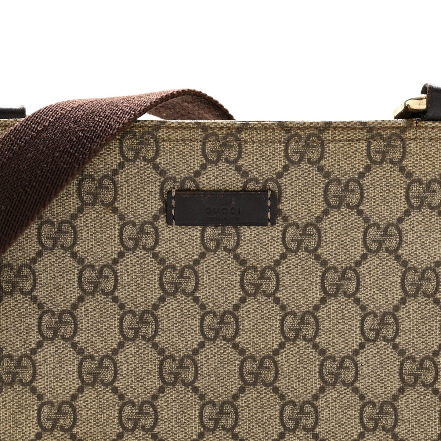 GG Supreme Monogram Small Flat Messenger Bag Dark Brown