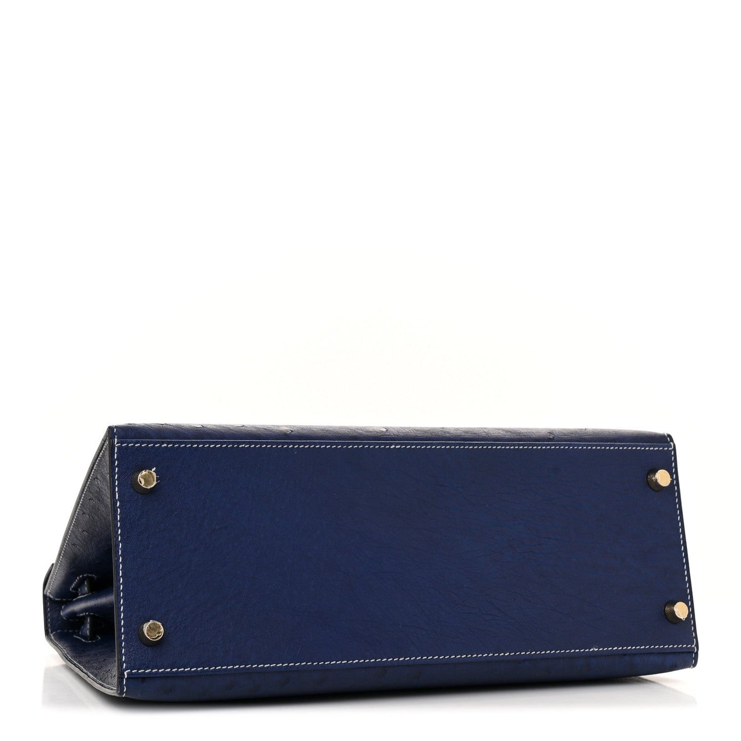 Ostrich Horseshoe Kelly Sellier 28 Bleu Iris