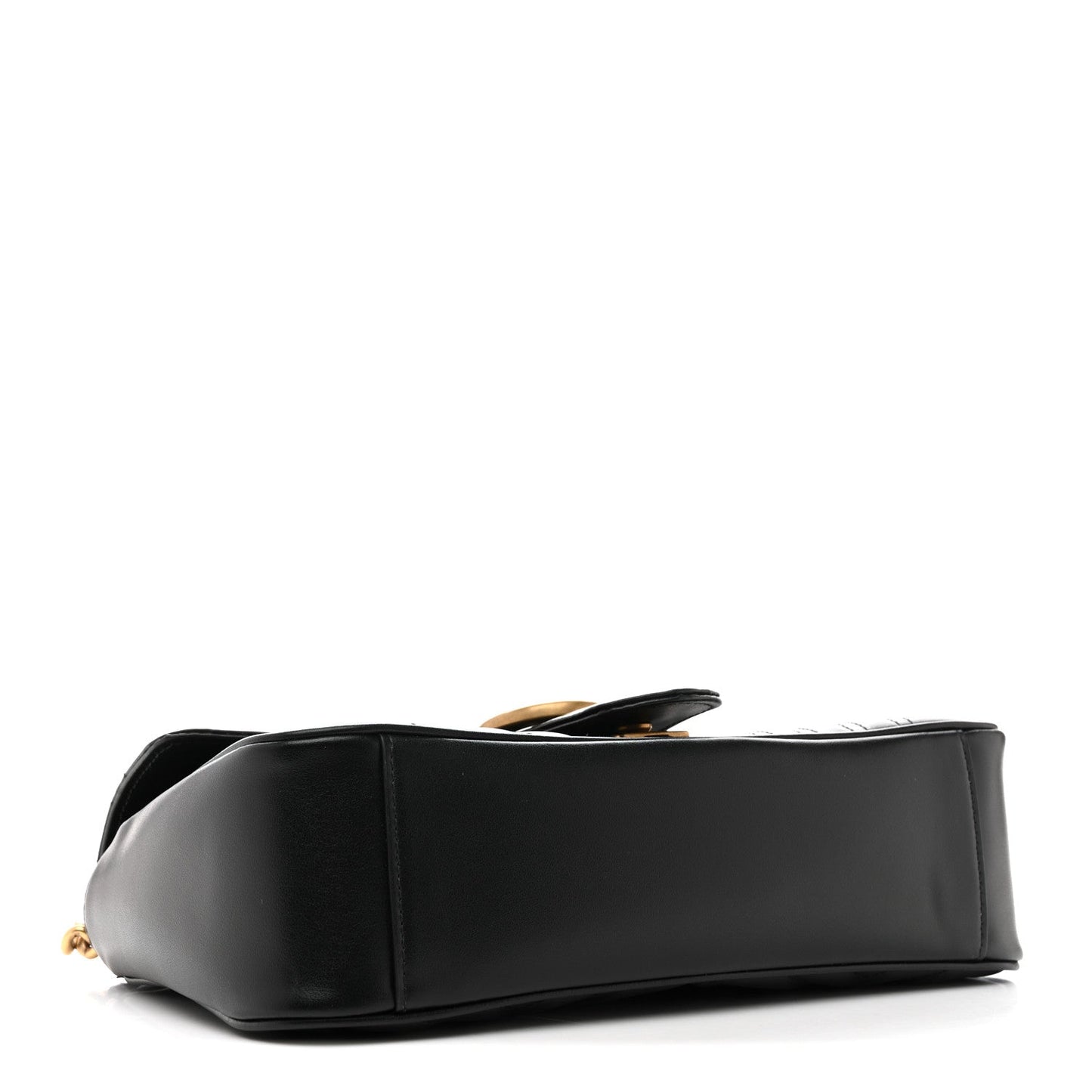 Calfskin Matelasse Small GG Marmont Shoulder Bag Black