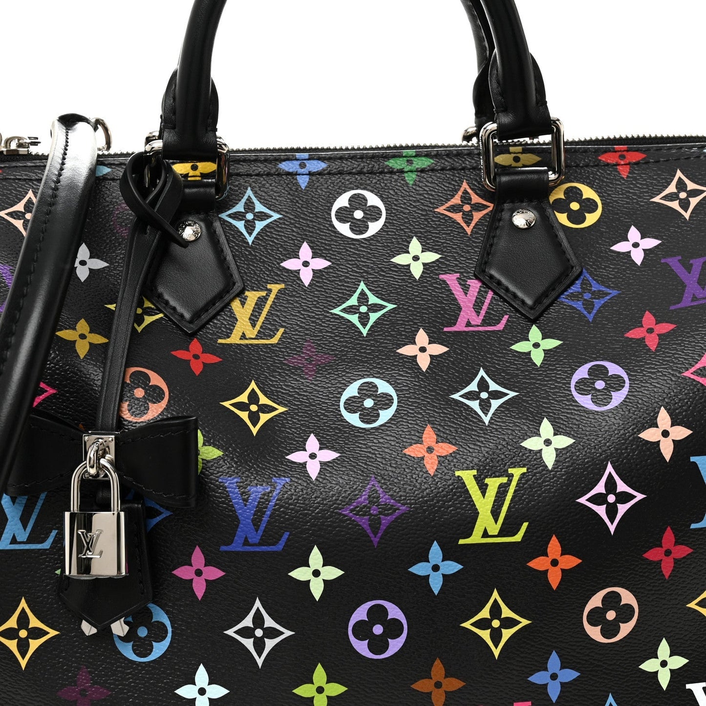 LV X TM Monogram Multicolor Speedy Soft 30 Black