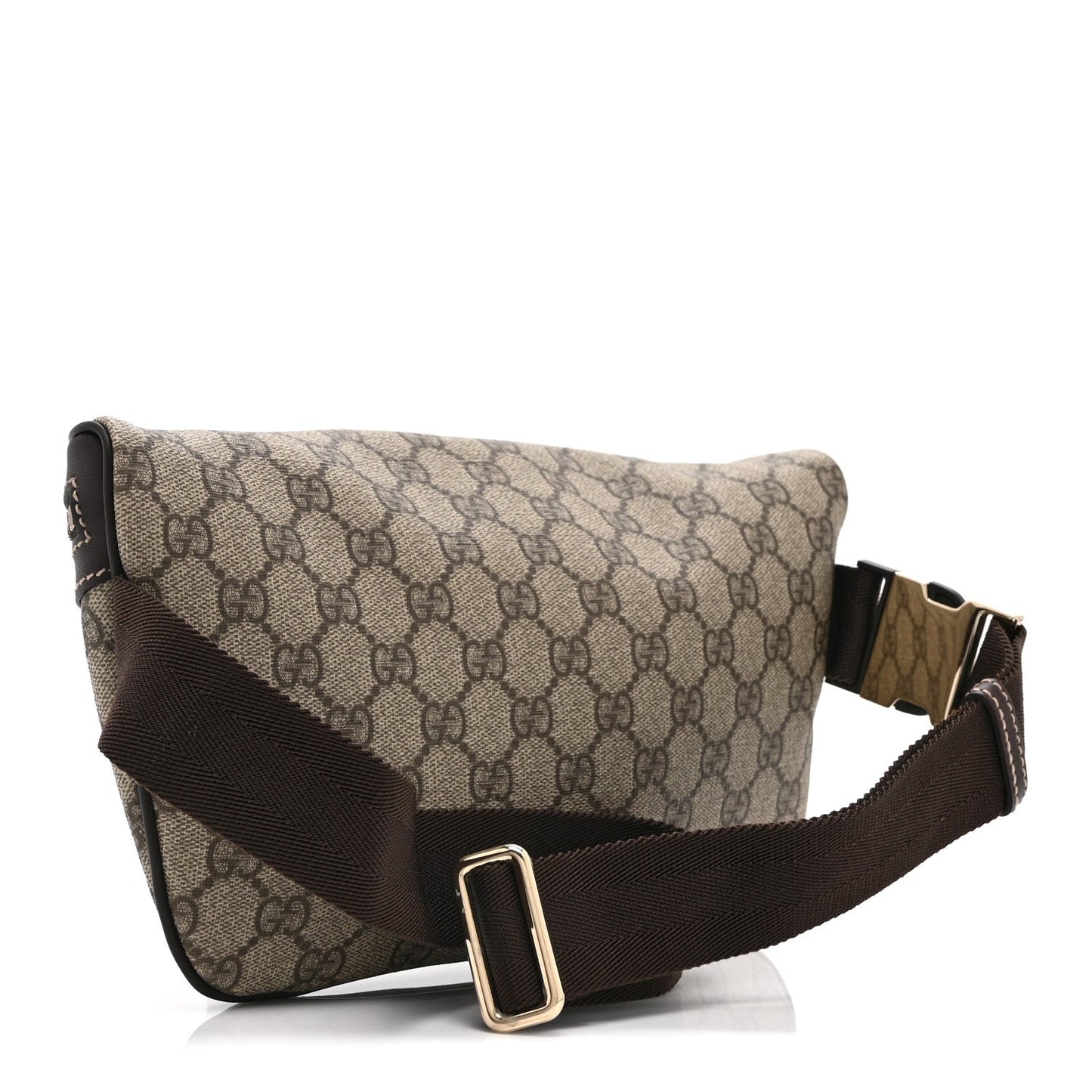 GG Supreme Monogram Belt Bag Dark Brown