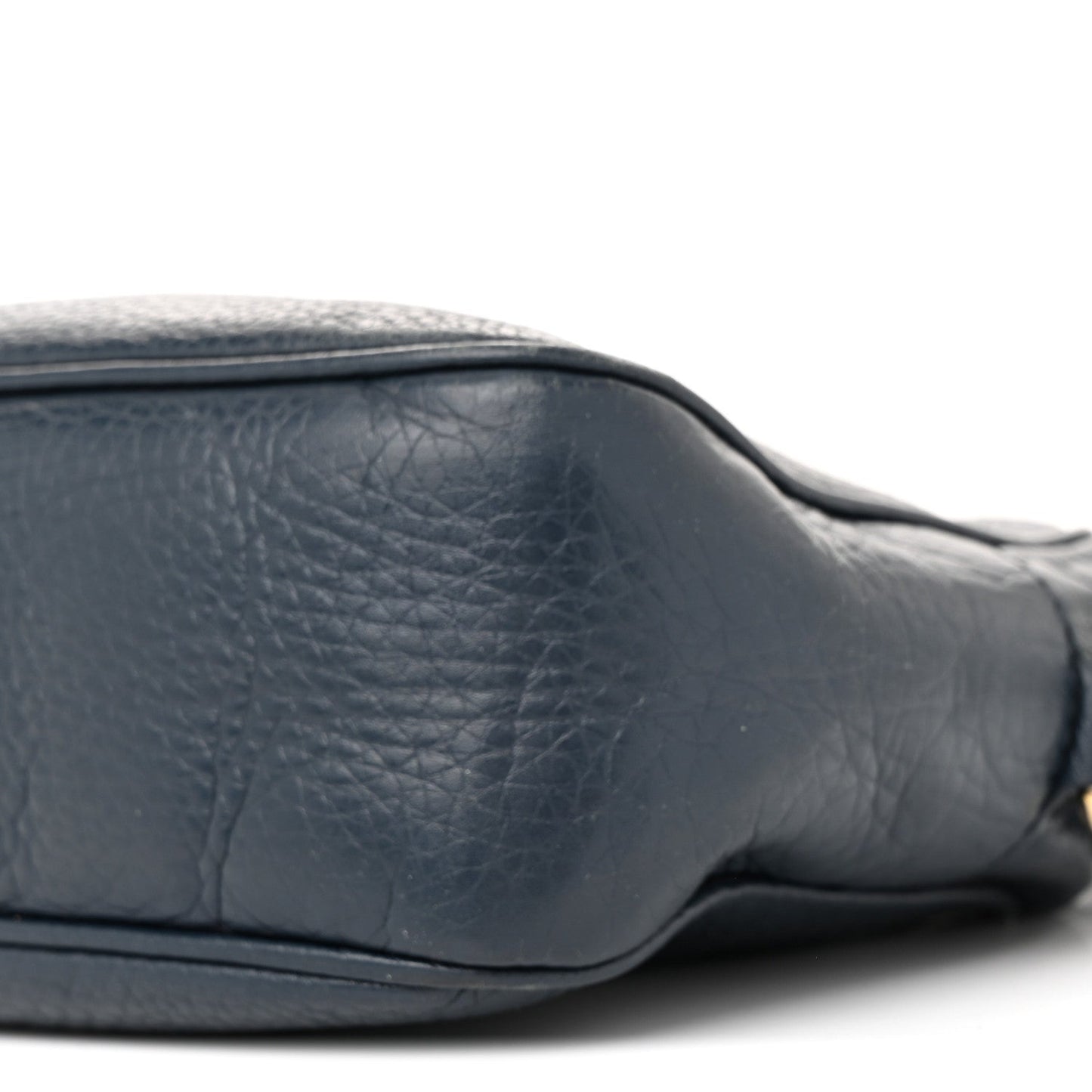 Pebbled Calfskin Small Soho Disco Bag Blue
