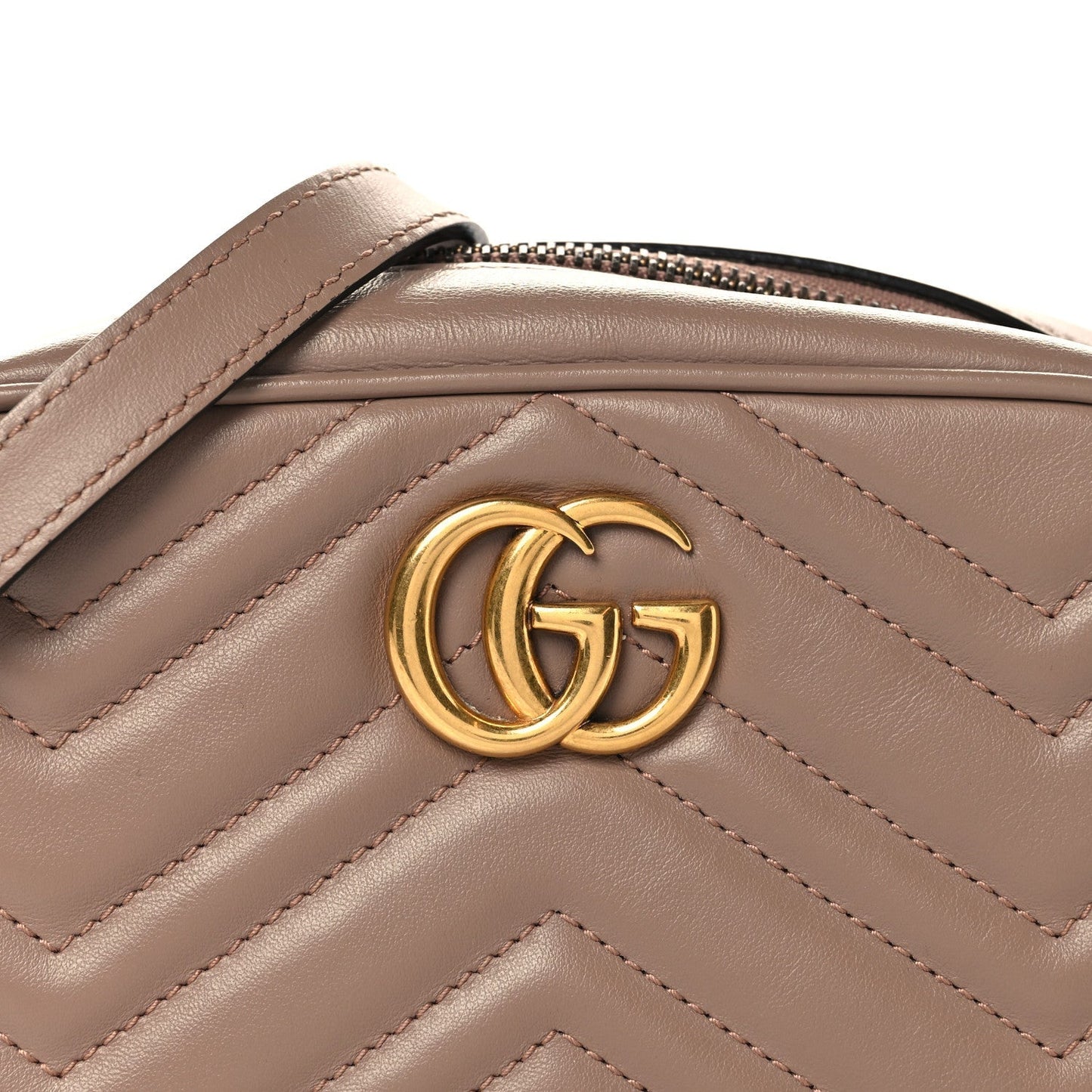Calfskin Matelasse Mini GG Marmont Chain Shoulder Bag Porcelain Rose