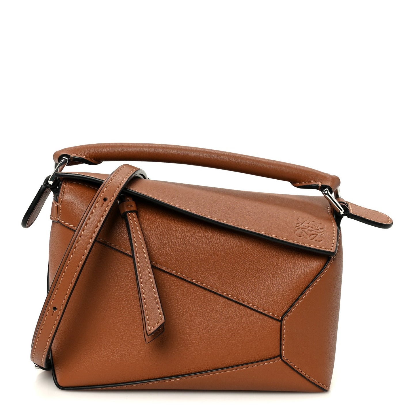 Calfskin Mini Puzzle Bag Tan