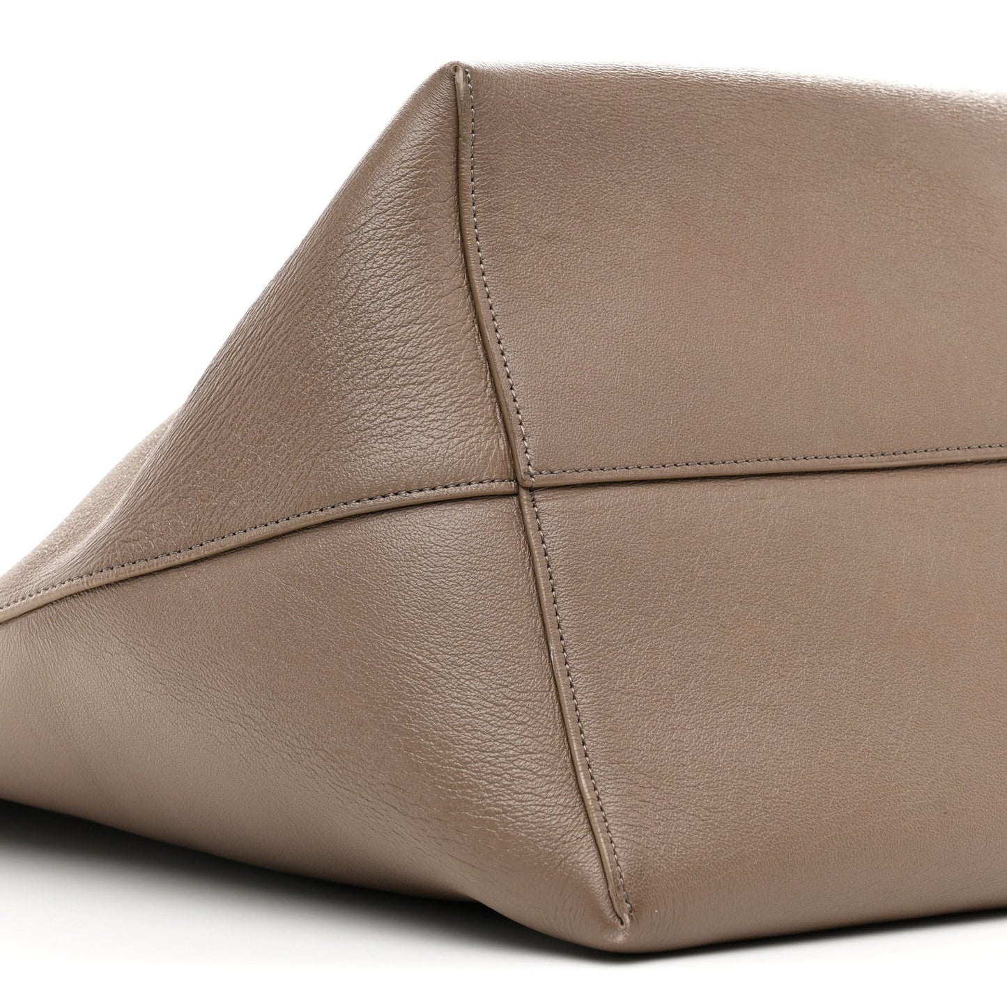 Grained Calfskin Large N/S Park Tote Dark Taupe