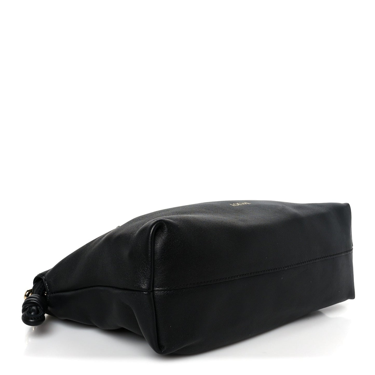 Mellow Nappa Medium Donut Chain Flamenco Knot Clutch Black