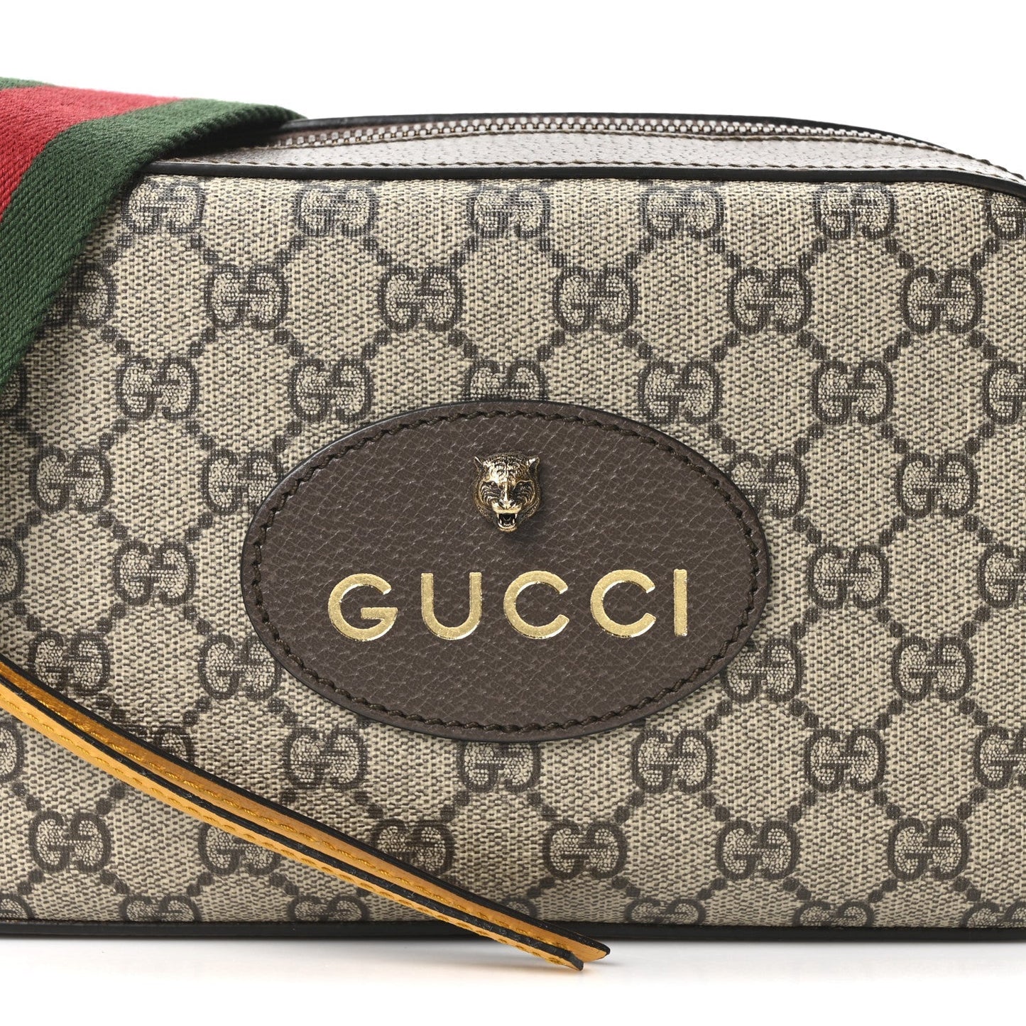 GG Supreme Monogram Web Neo Vintage Shoulder Bag Beige New Acero Crop