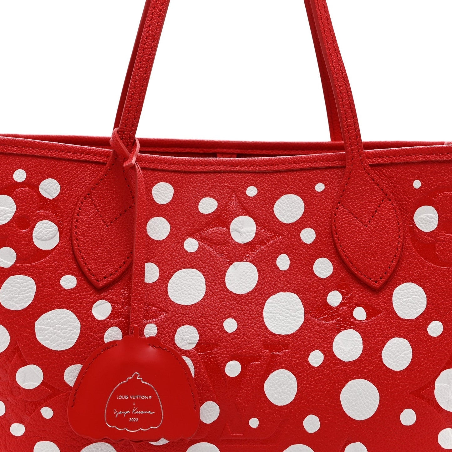 LV X YK Empreinte Infinity Dots Neverfull MM Rouge White
