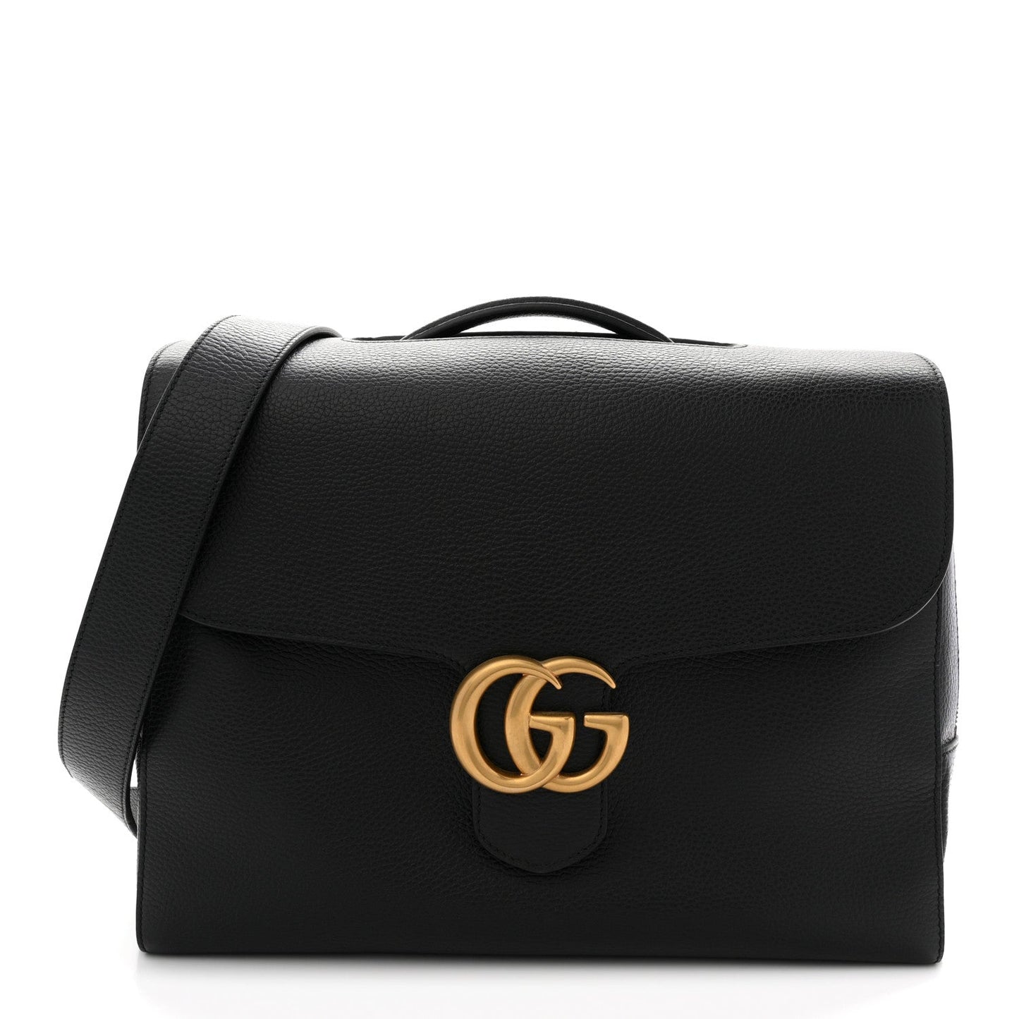 Dollar Calfskin GG Marmont Briefcase Black