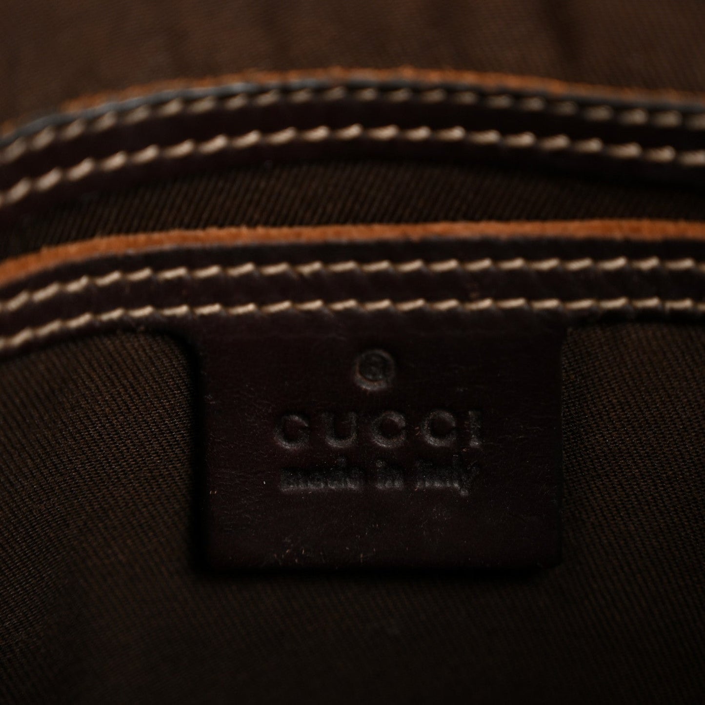GG Supreme Monogram Small Flat Messenger Bag Dark Brown