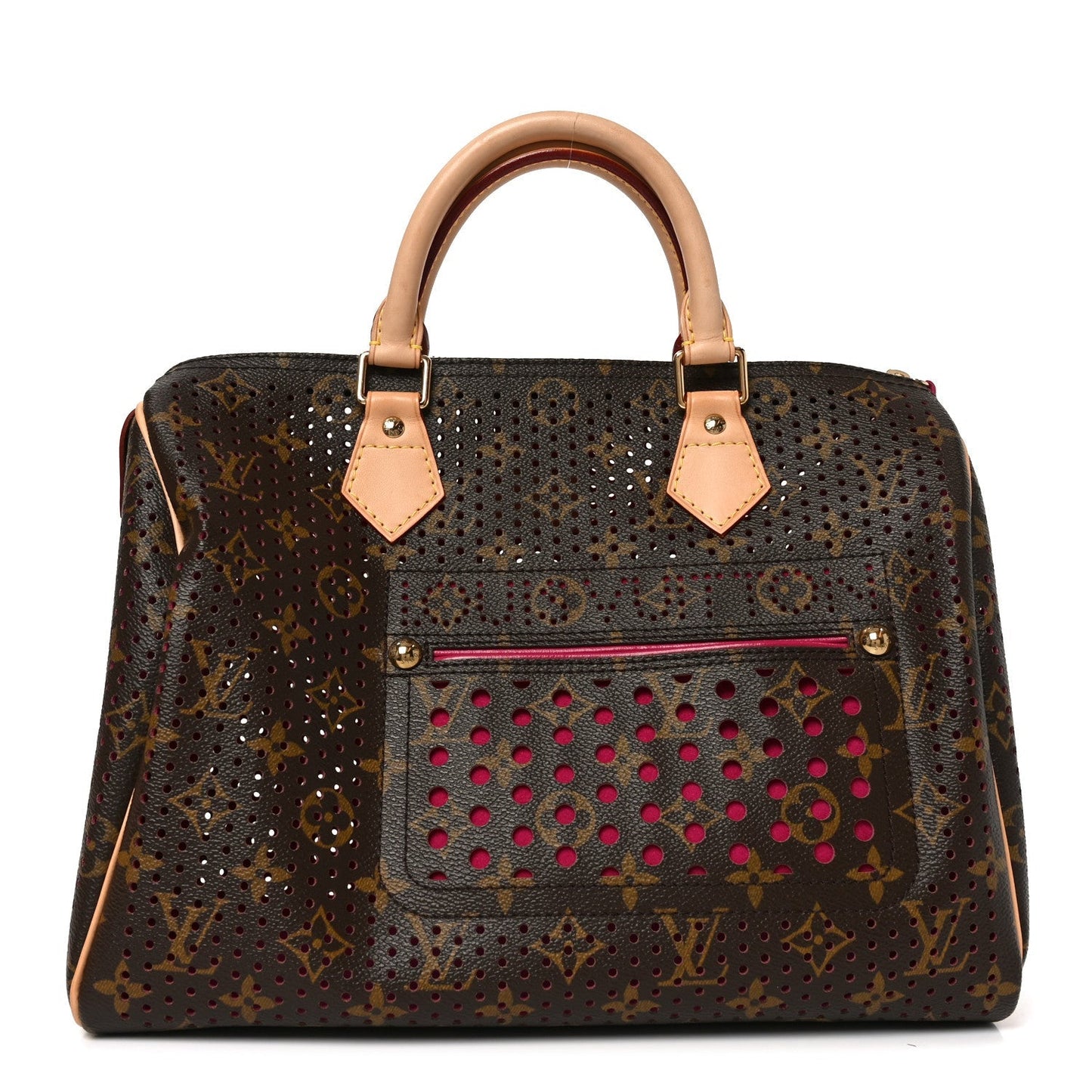 Monogram Perforated Speedy 30 Fuchsia
