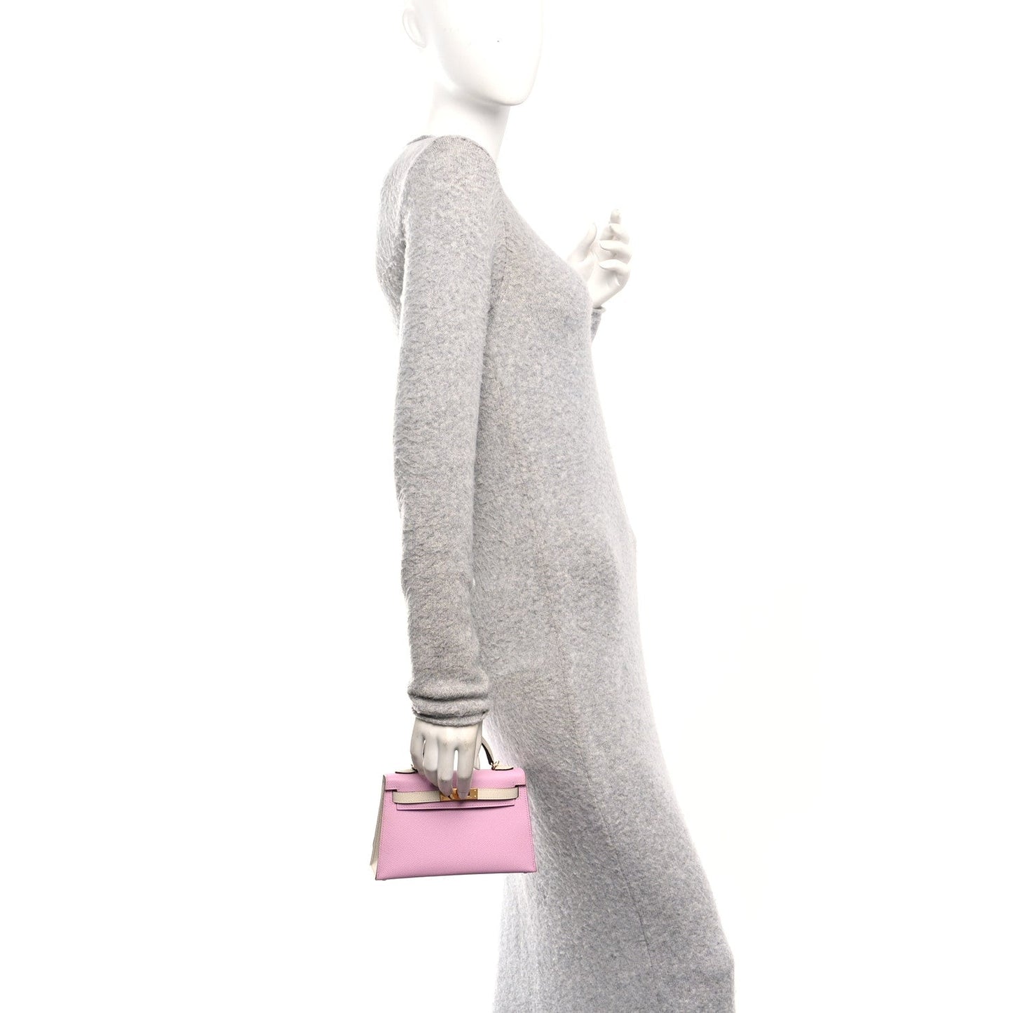 Epsom Horseshoe Mini Kelly Sellier 20 Mauve Sylvestre Craie