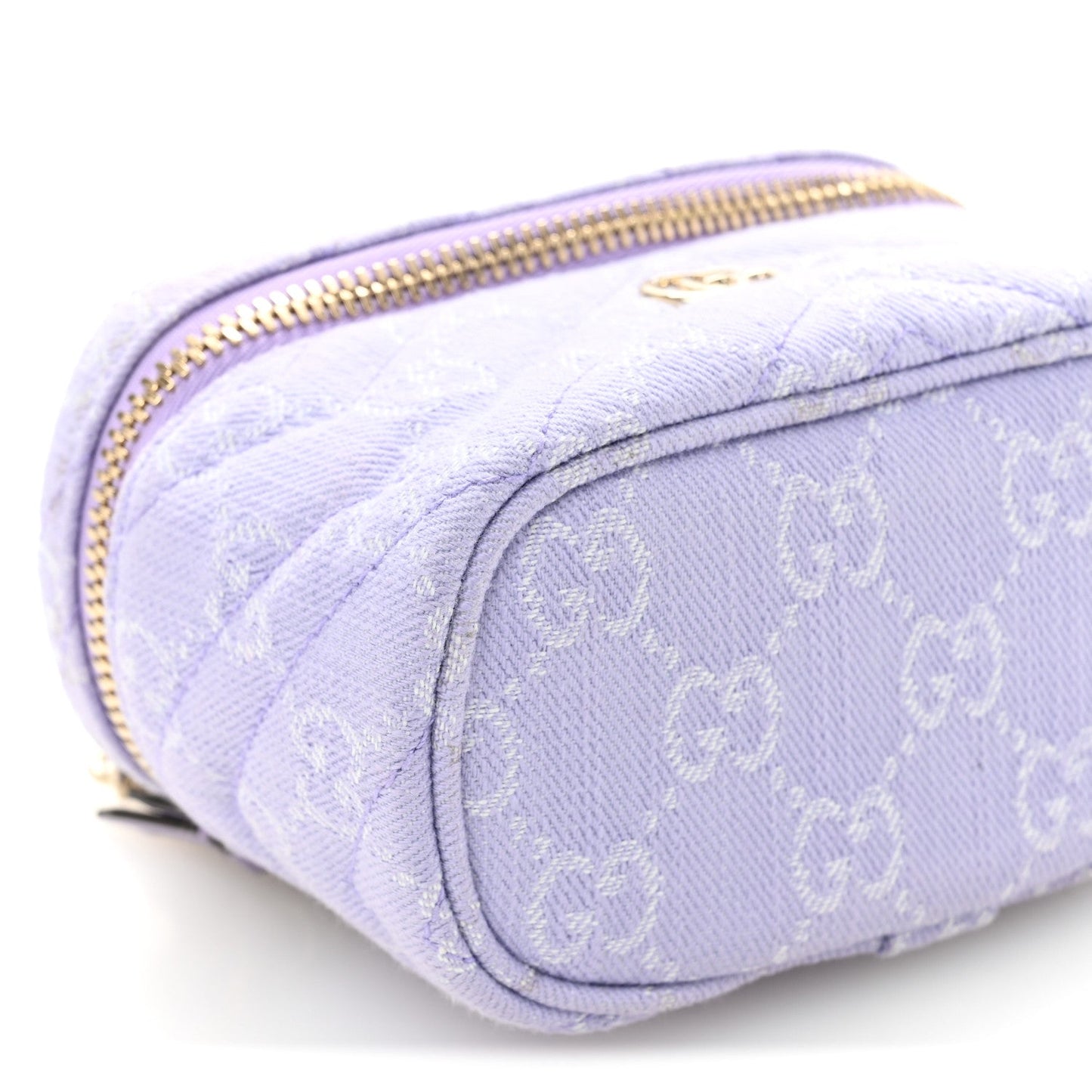 Denim GG Monogram Nano GG Marmont Vanity Bag Light Purple