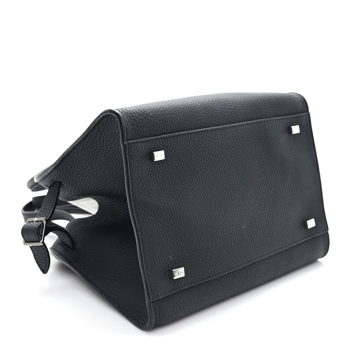Grained Calfskin Soft Margaux 10 Bag Black