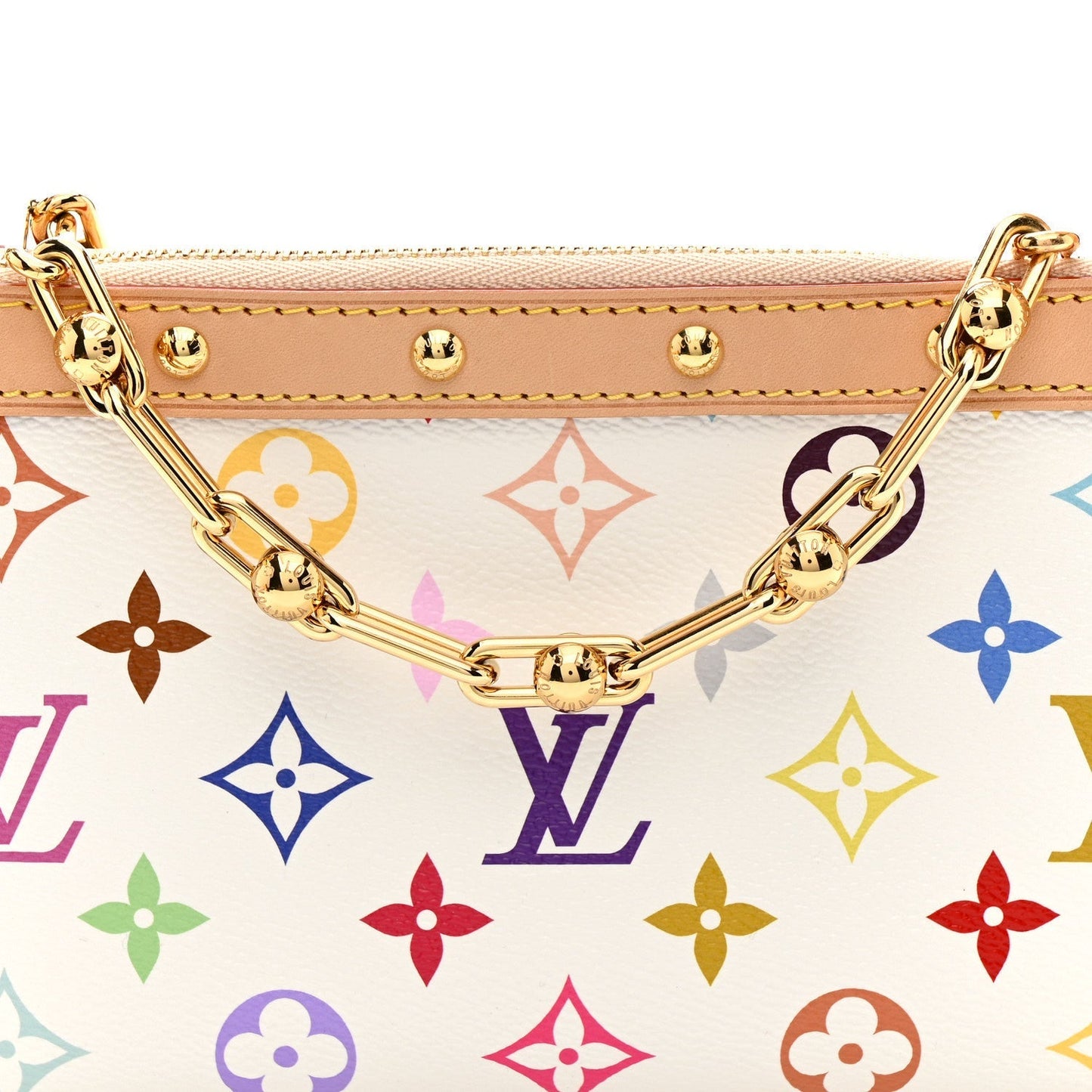 LV X TM Monogram Multicolor Pochette Accessories White