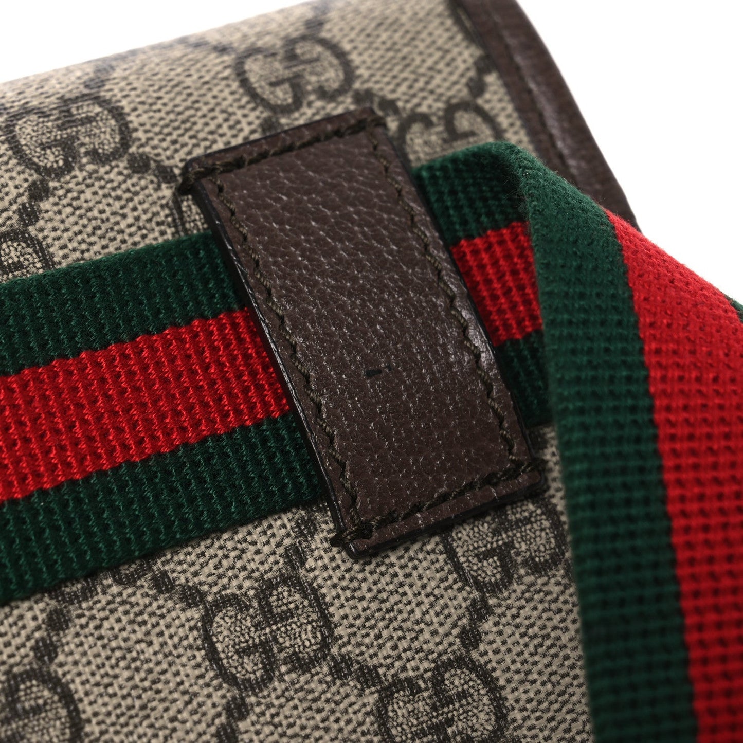 GG Supreme Monogram Neo Vintage Web Belt Bag Brown