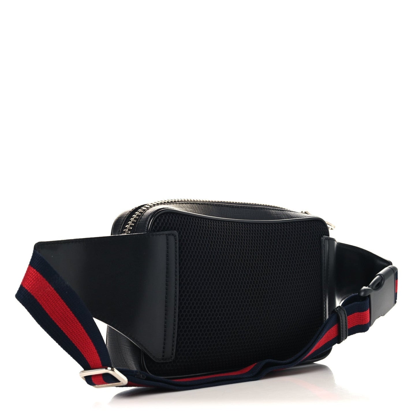Soft GG Supreme Monogram Web Belt Bag Black Grey