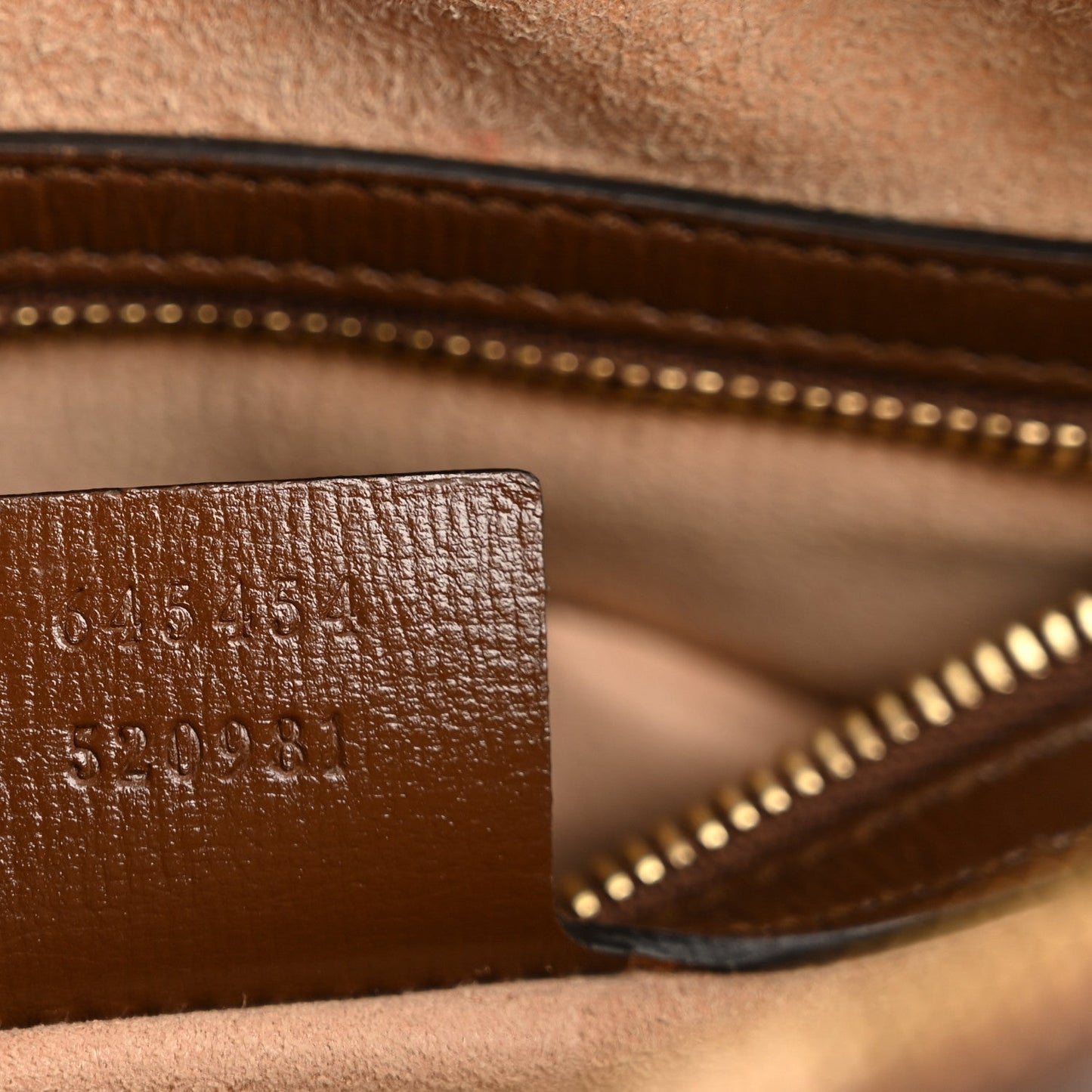 GG Supreme Monogram Small Horsebit 1955 Shoulder Bag Beige Brown Sugar