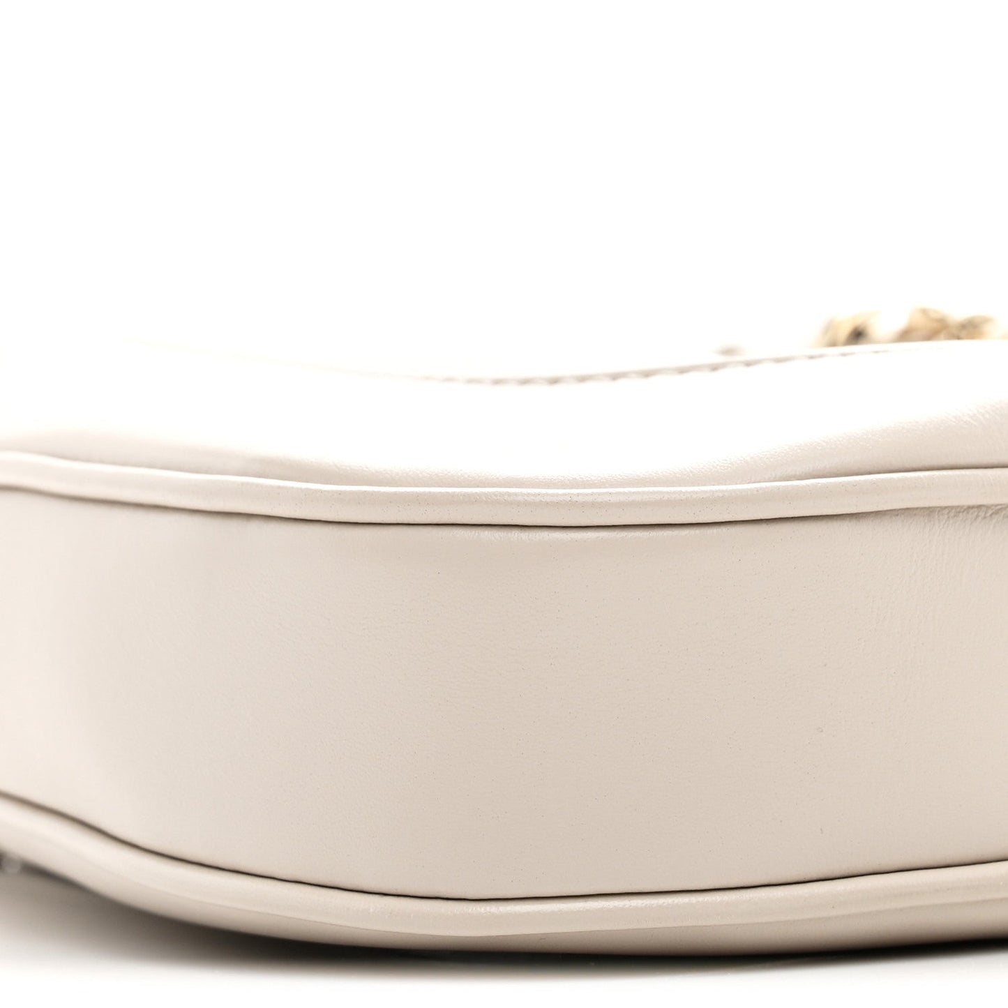 Ancora Calfskin Web Small Jackie Shoulder Bag Light Grey