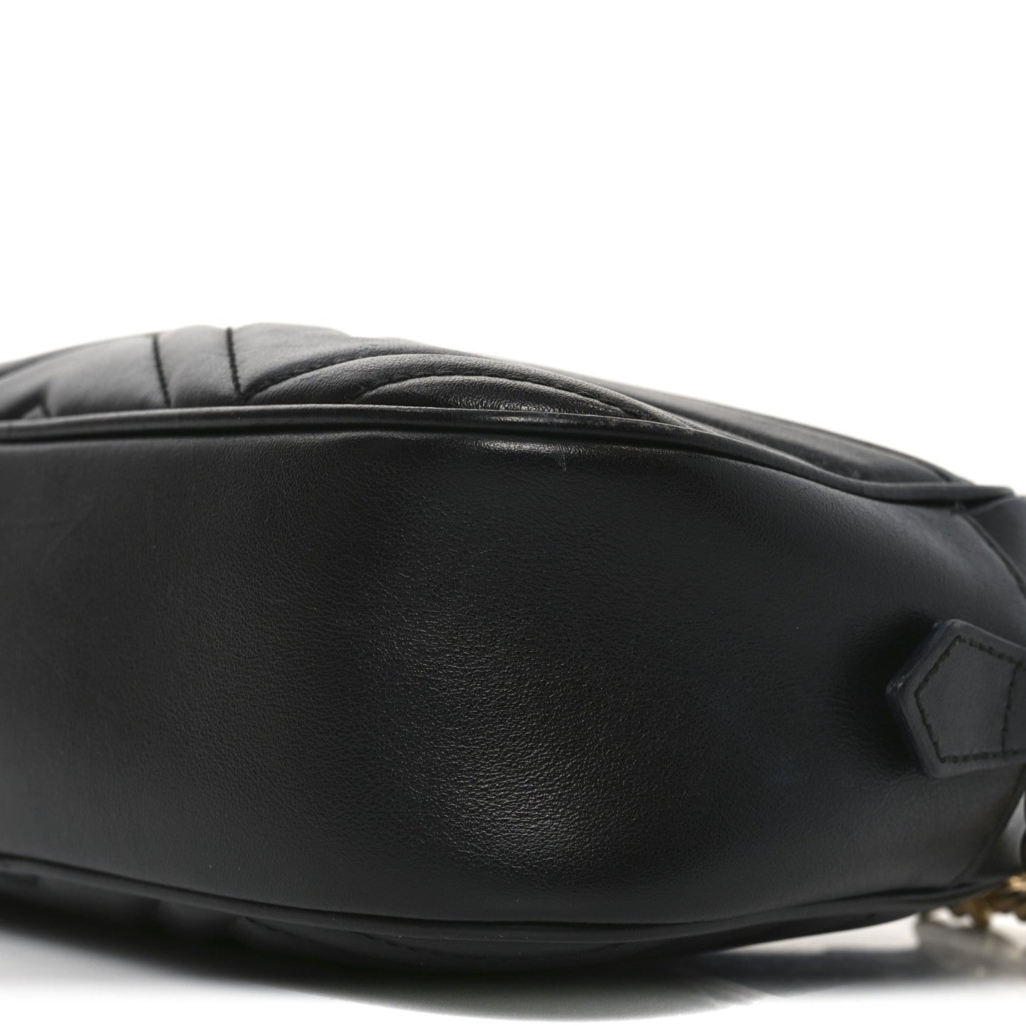 Calfskin Matelasse Small GG Marmont Chain Shoulder Bag Black