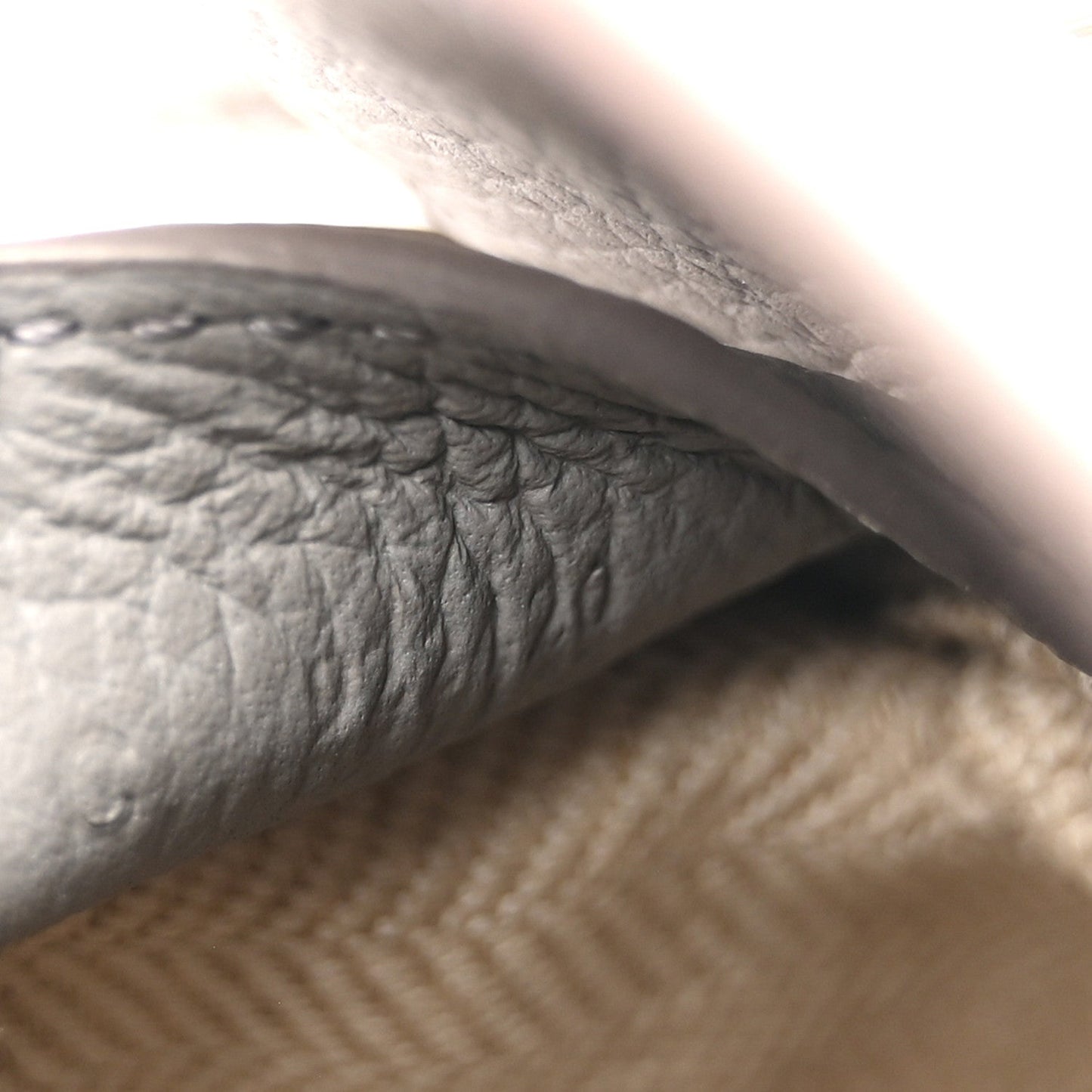 Soft Grained Calfskin Small Puzzle Edge Bag Pearl Grey