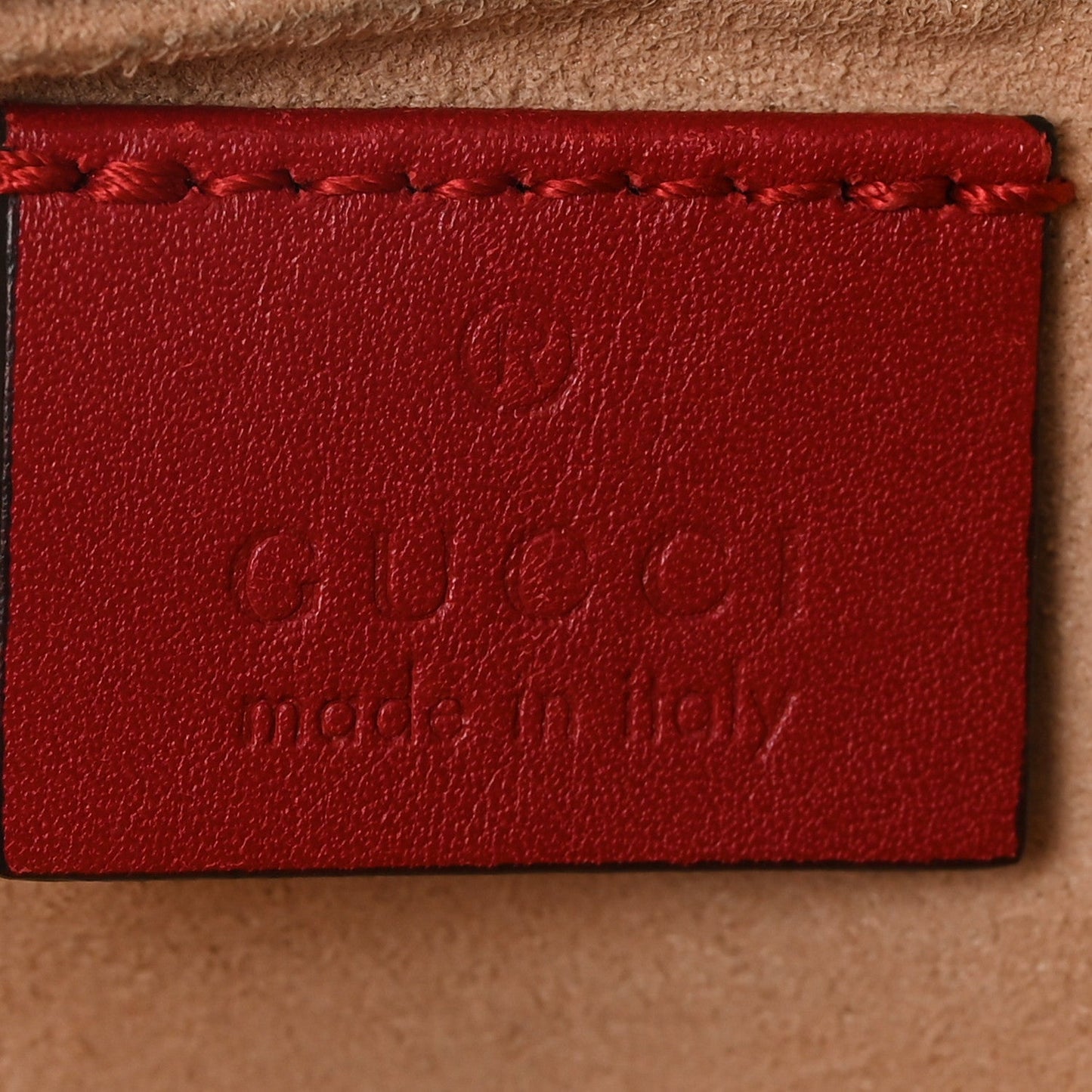 Calfskin Matelasse Super Mini GG Marmont Shoulder Bag Hibiscus Red