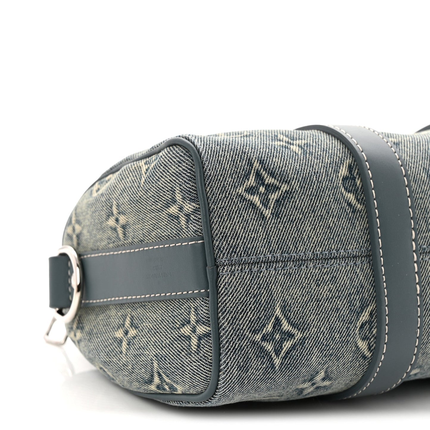 Monogram Washed Denim Keepall Bandouliere 25