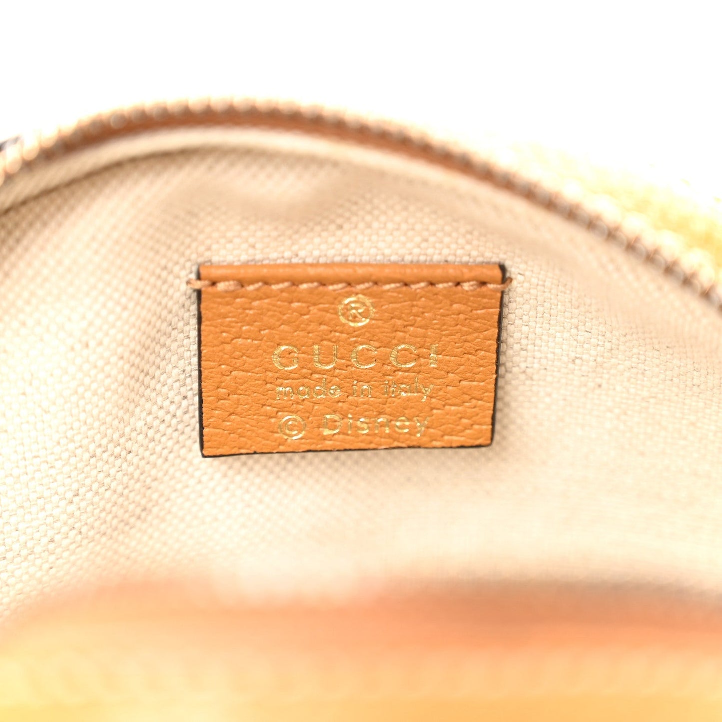 X DISNEY Mini Vintage GG Supreme Monogram Mickey Mouse Round Shoulder Bag Beige Vintage Sun Oil