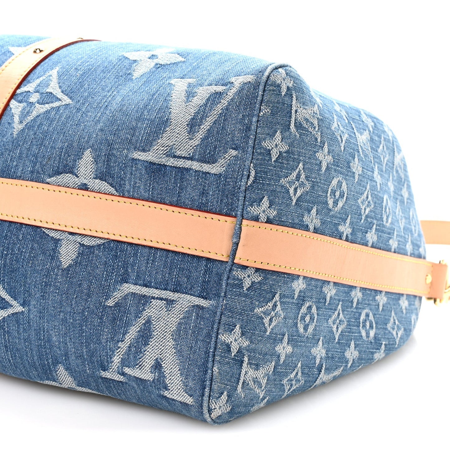 Denim Monogram New LV Remix Keepall Bandouliere 45 Blue