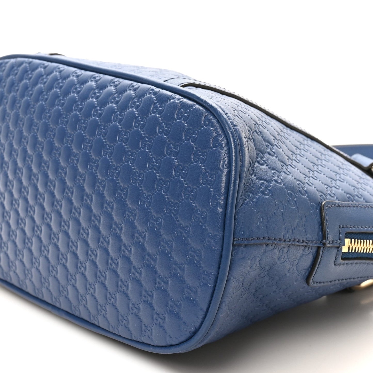 Soft Microguccissima Mini Dome Bag Blue