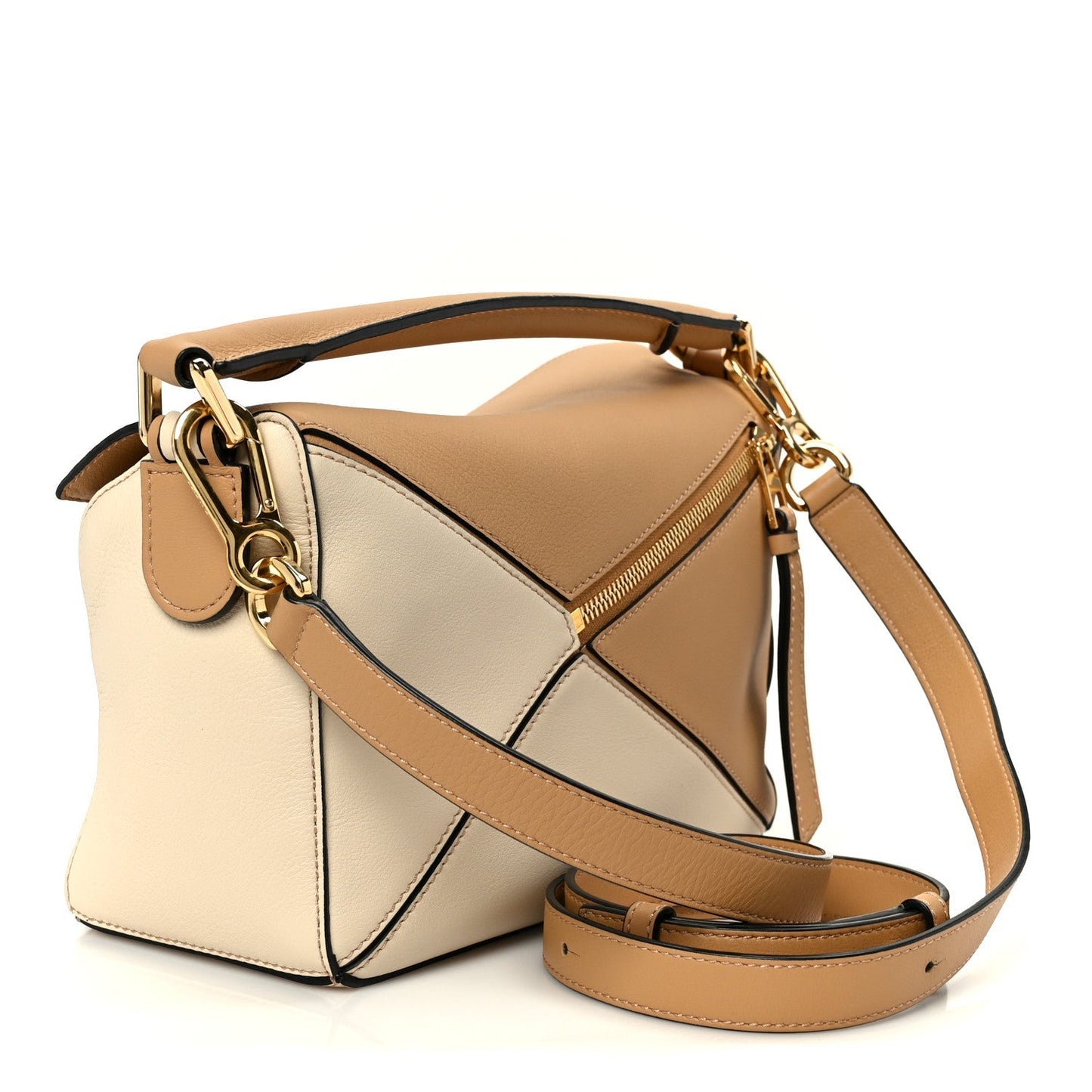 Calfskin Small Puzzle Bag Dune Warm Desert