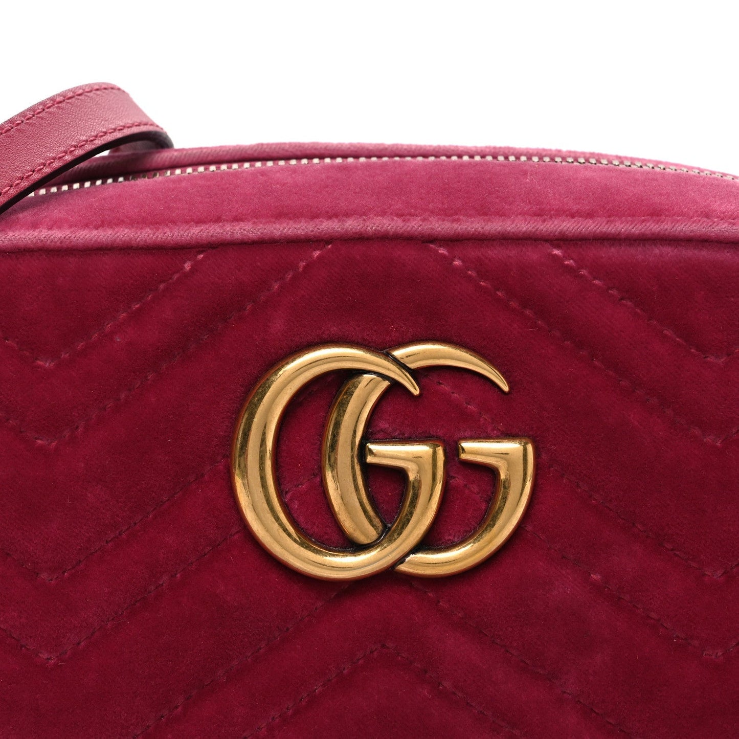 Velvet Matelasse Small GG Marmont Chain Shoulder Bag Light Raspberry Rose