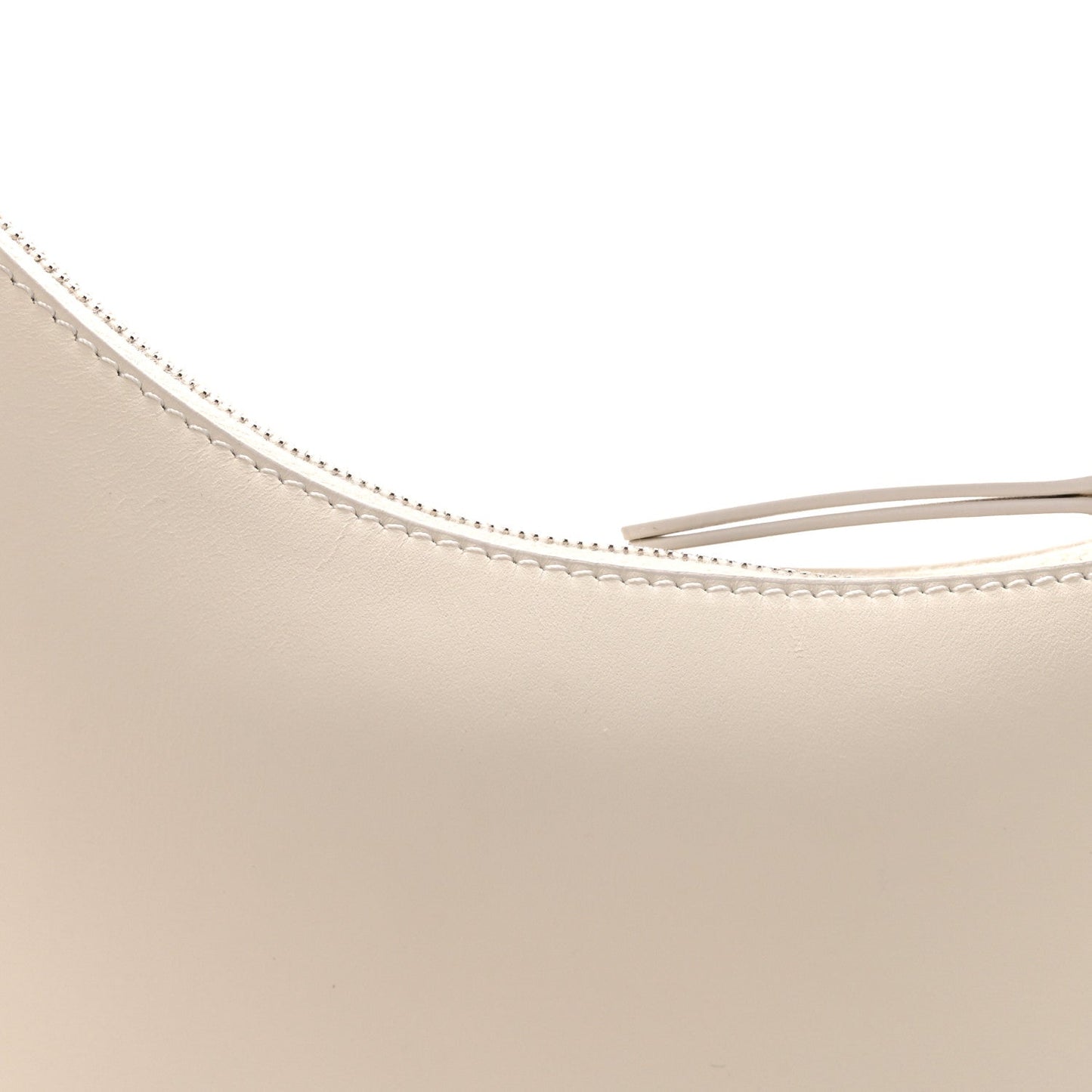 Smooth Calfskin Half Moon Shoulder Bag New Ivory
