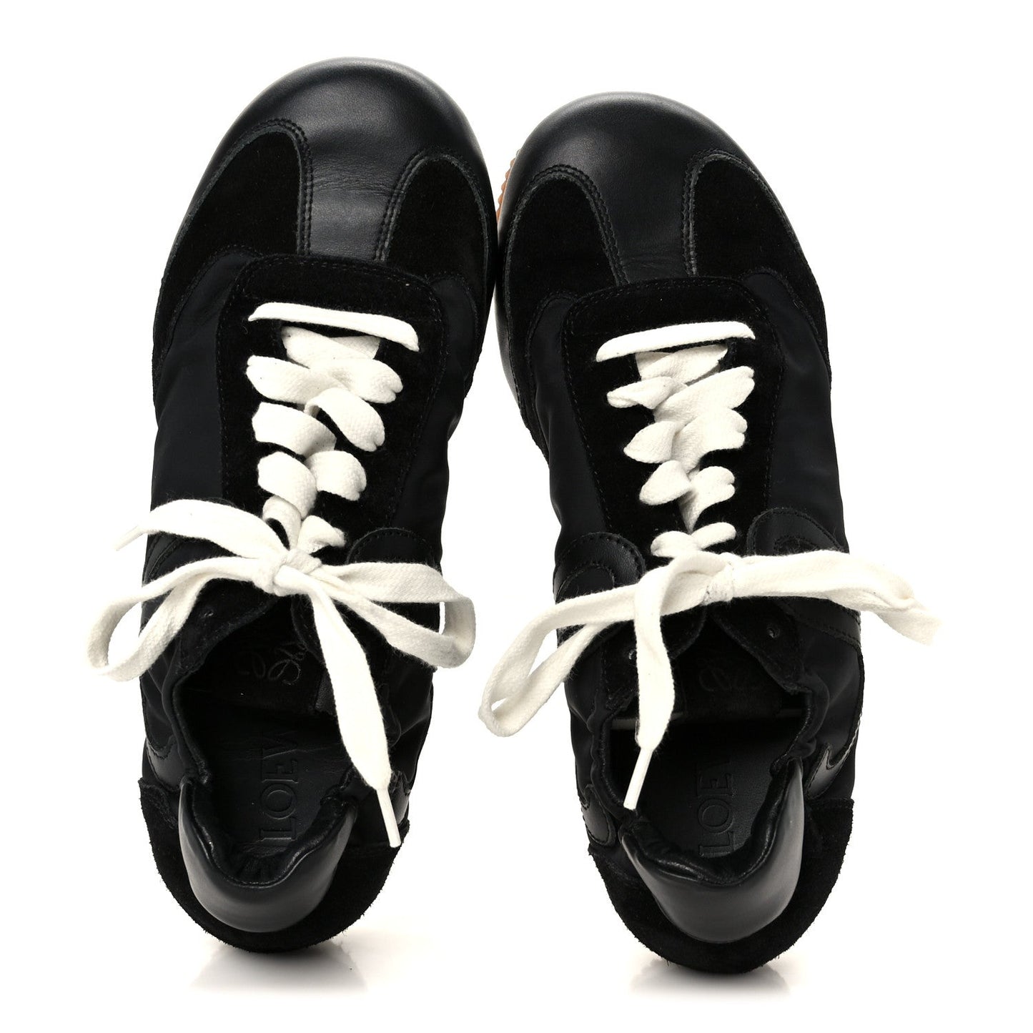 Nylon Suede Ballet Runner Sneakers 39 Black