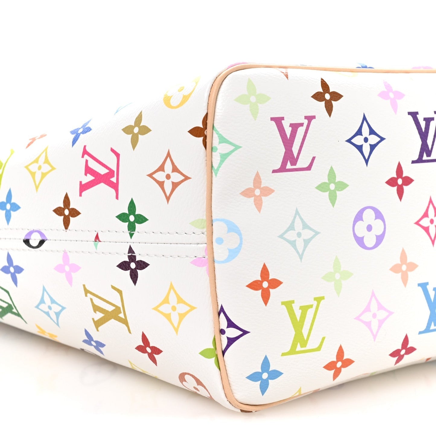 LV X TM Monogram Multicolor Neverfull MM White