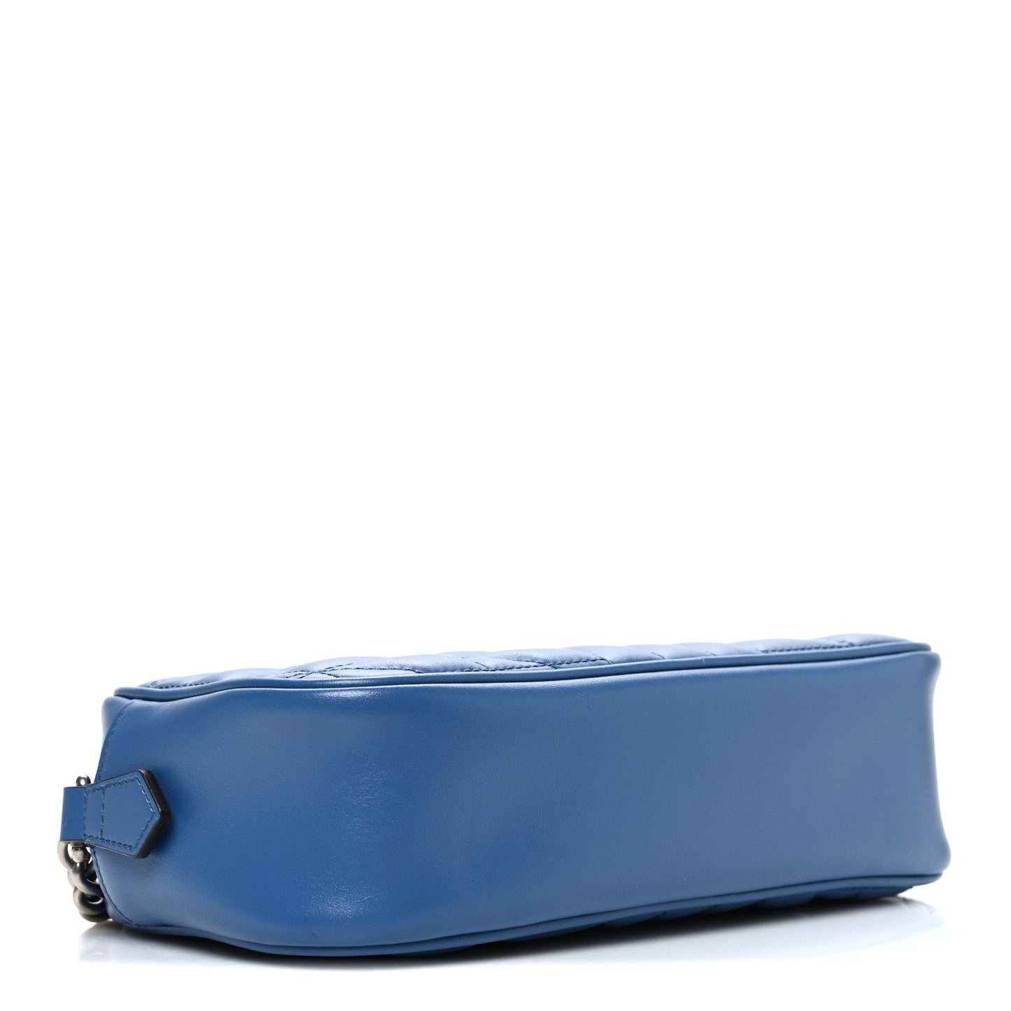Calfskin Matelasse Aria Small GG Marmont Chain Shoulder Bag Clear Blue
