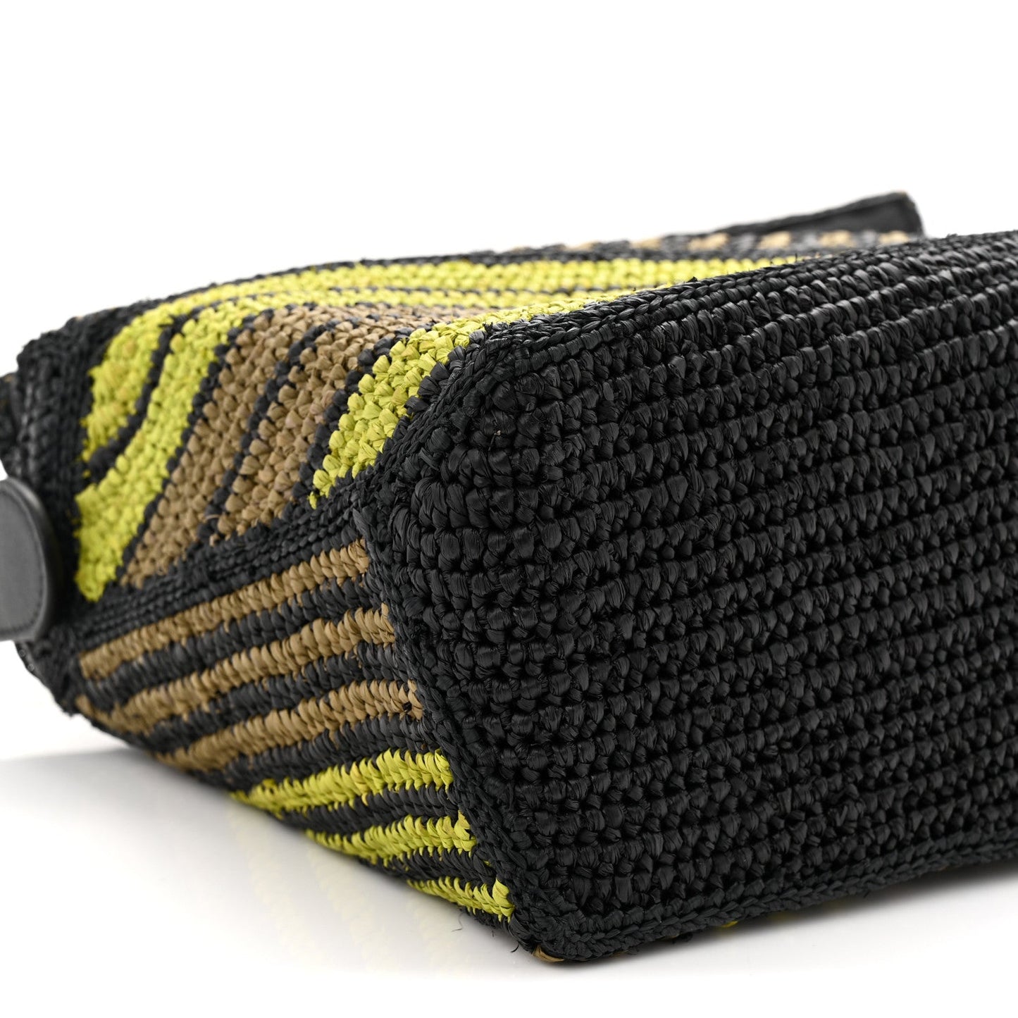 Raffia Calfskin Small Puzzle Bag Anise Olive