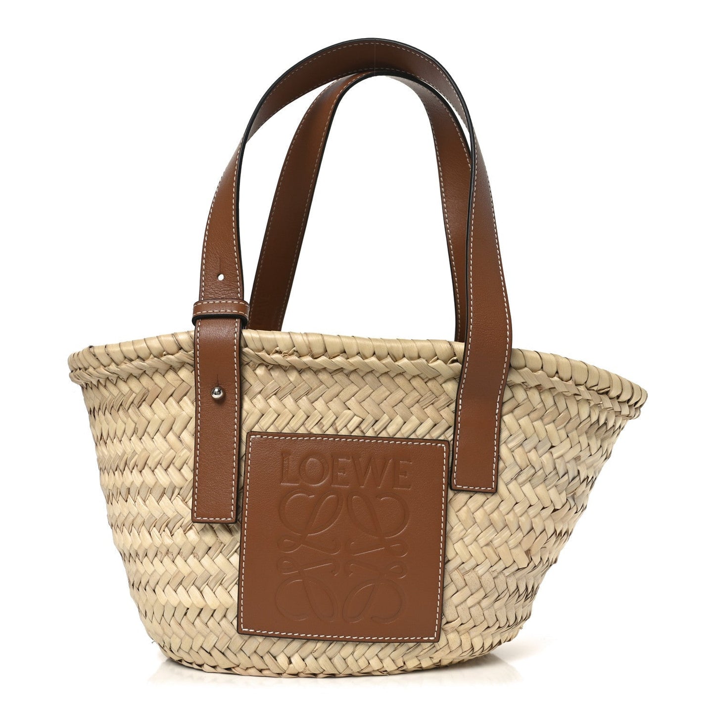 Raffia Small Basket Tote Bag Natural Tan
