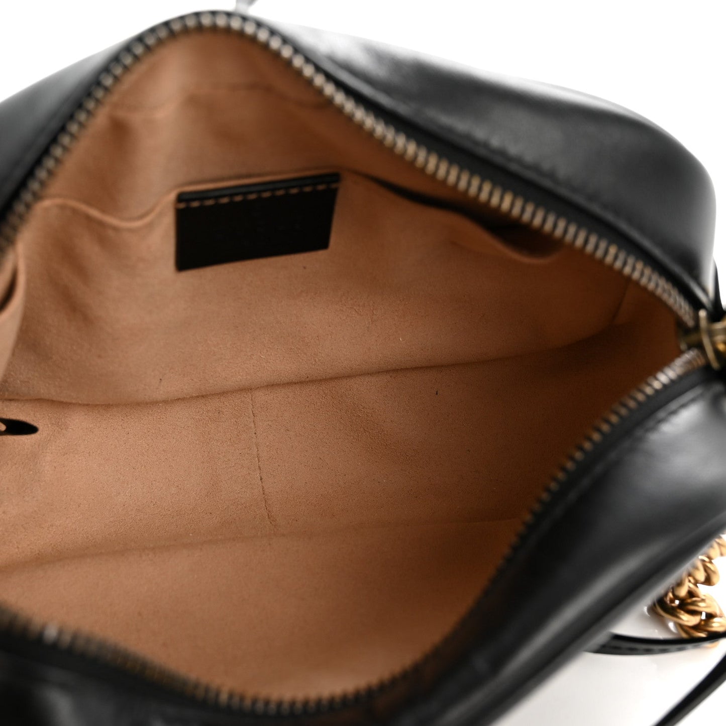 Calfskin Matelasse Mini GG Marmont Chain Shoulder Bag Black