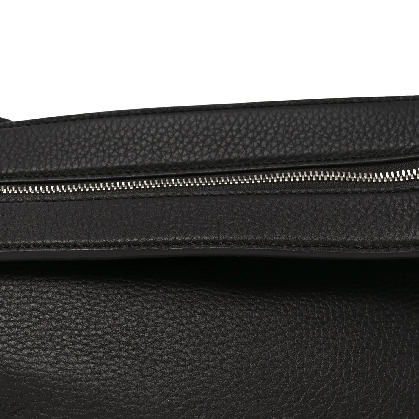 Grained Calfskin Small Slouchy Banana Bag Dark Brown