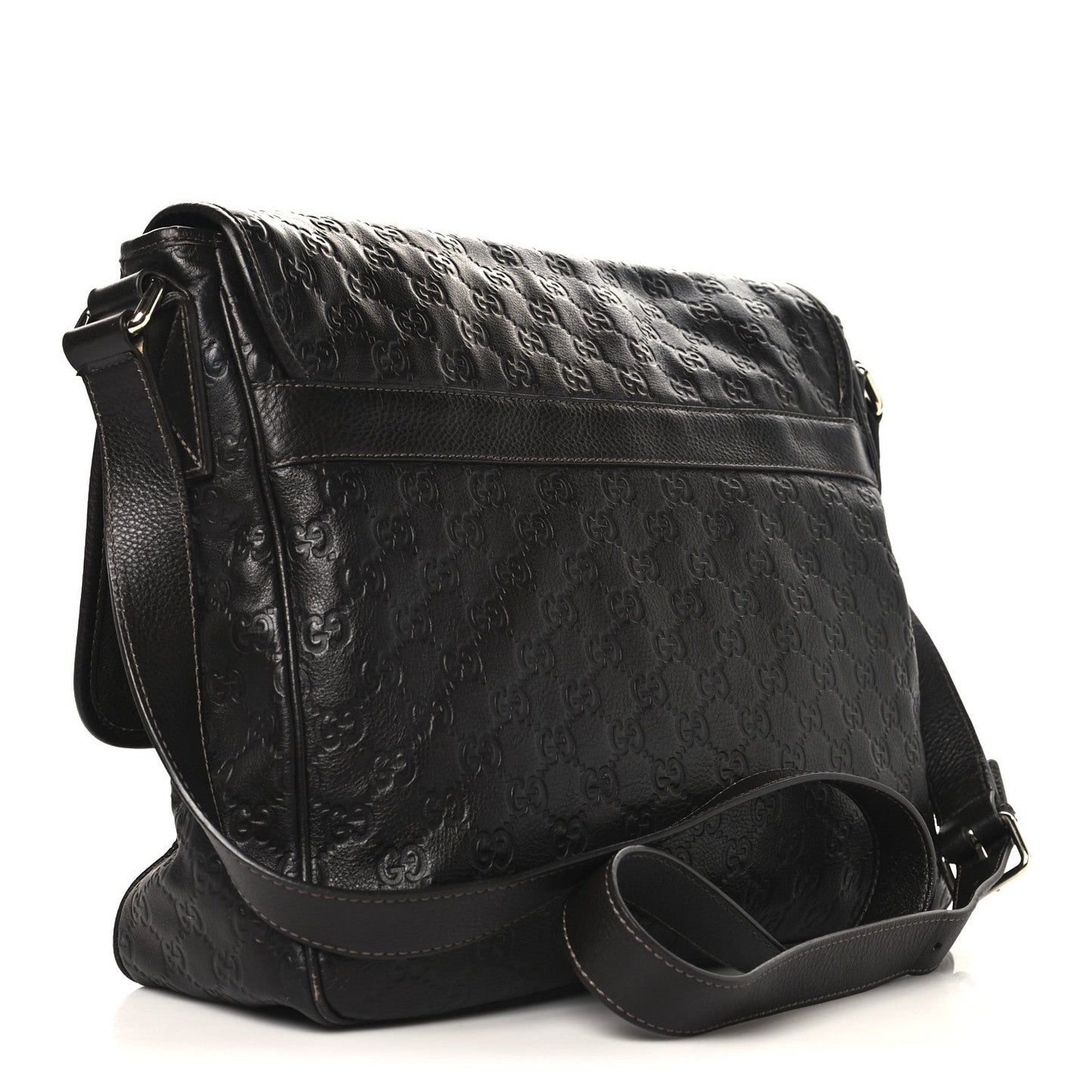 Guccissima Medium Flap Messenger Bag Chocolate