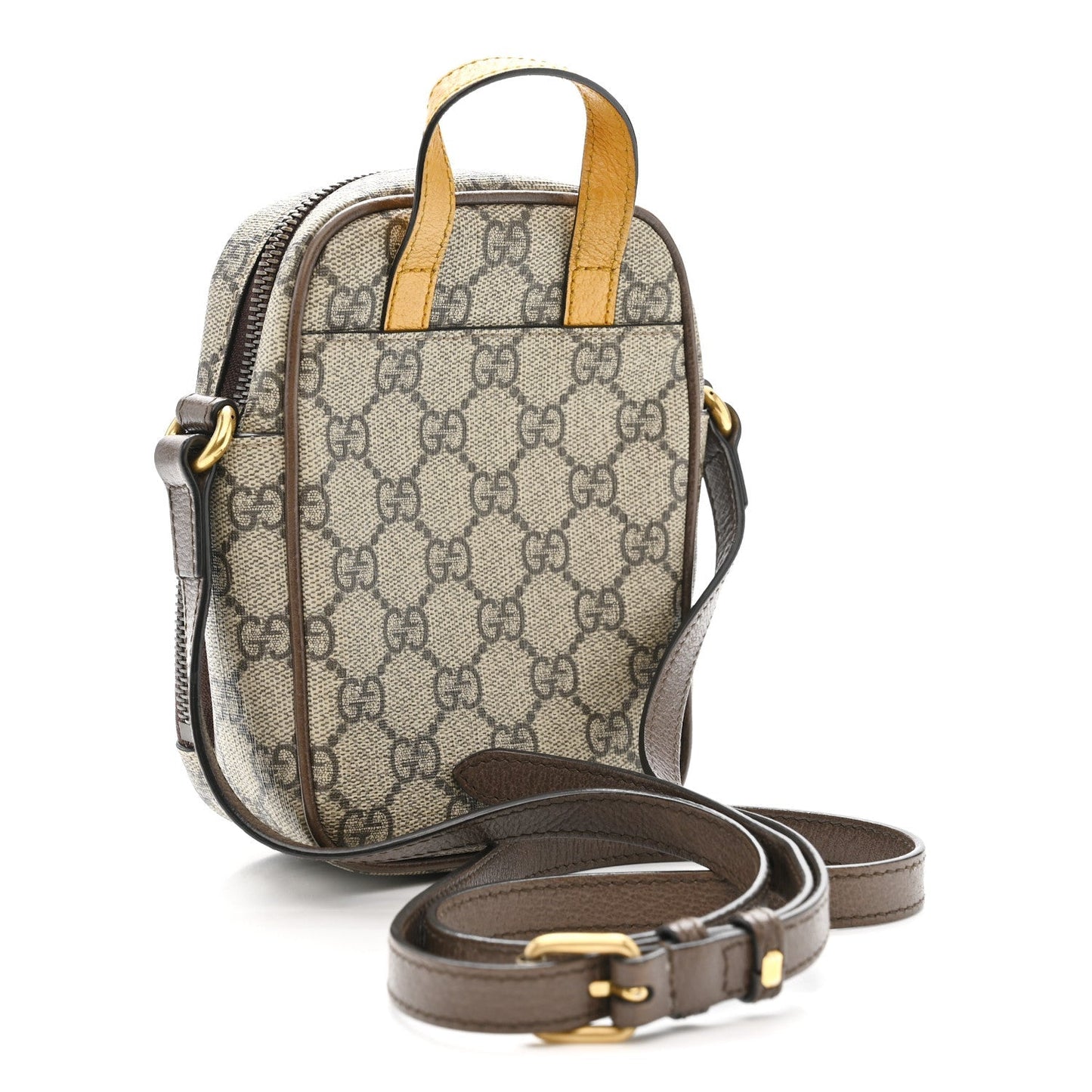 GG Supreme Monogram Mini Neo Vintage Double Zip Messenger Bag Beige New Acero Crop
