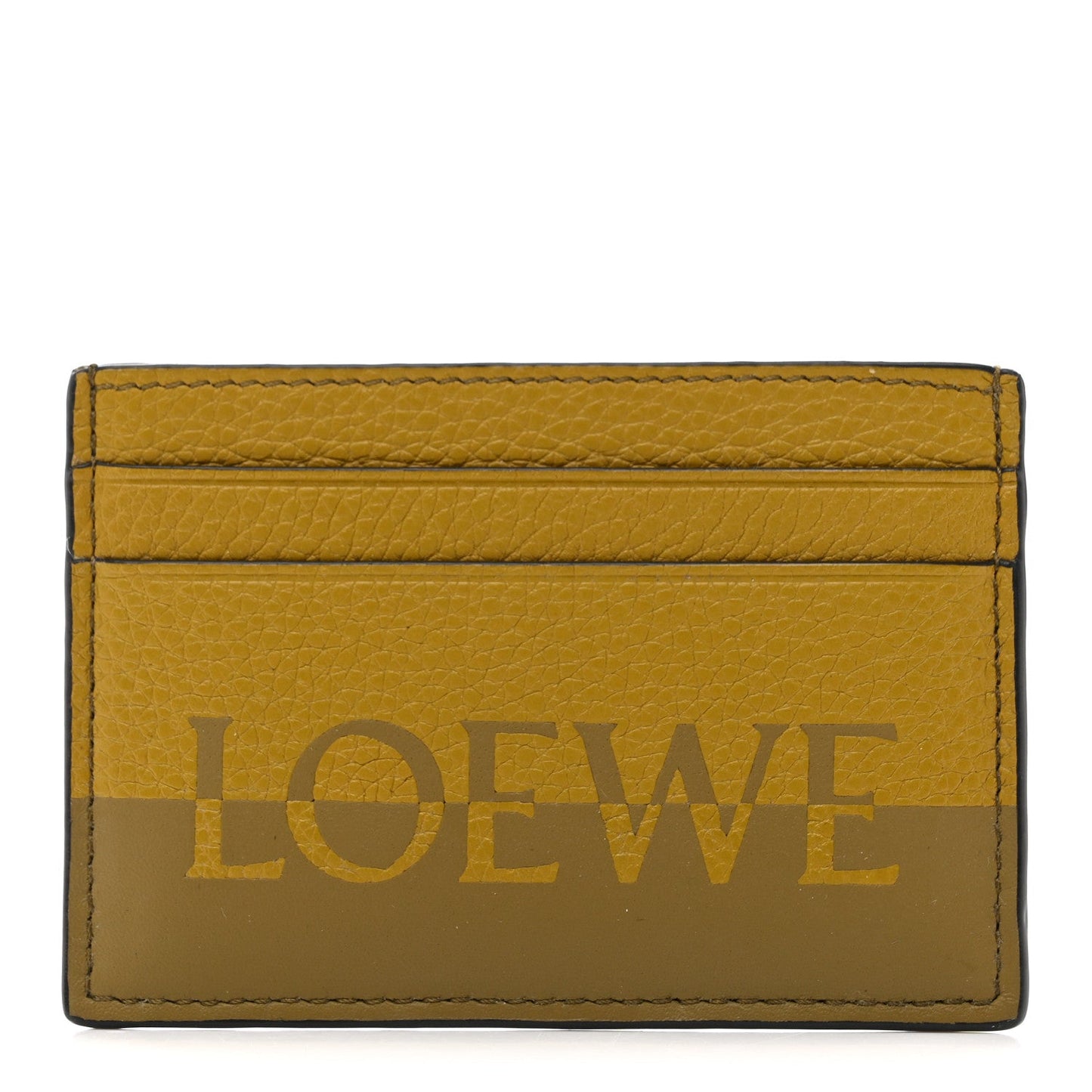 Grained Calfskin Signature Plain Card Holder