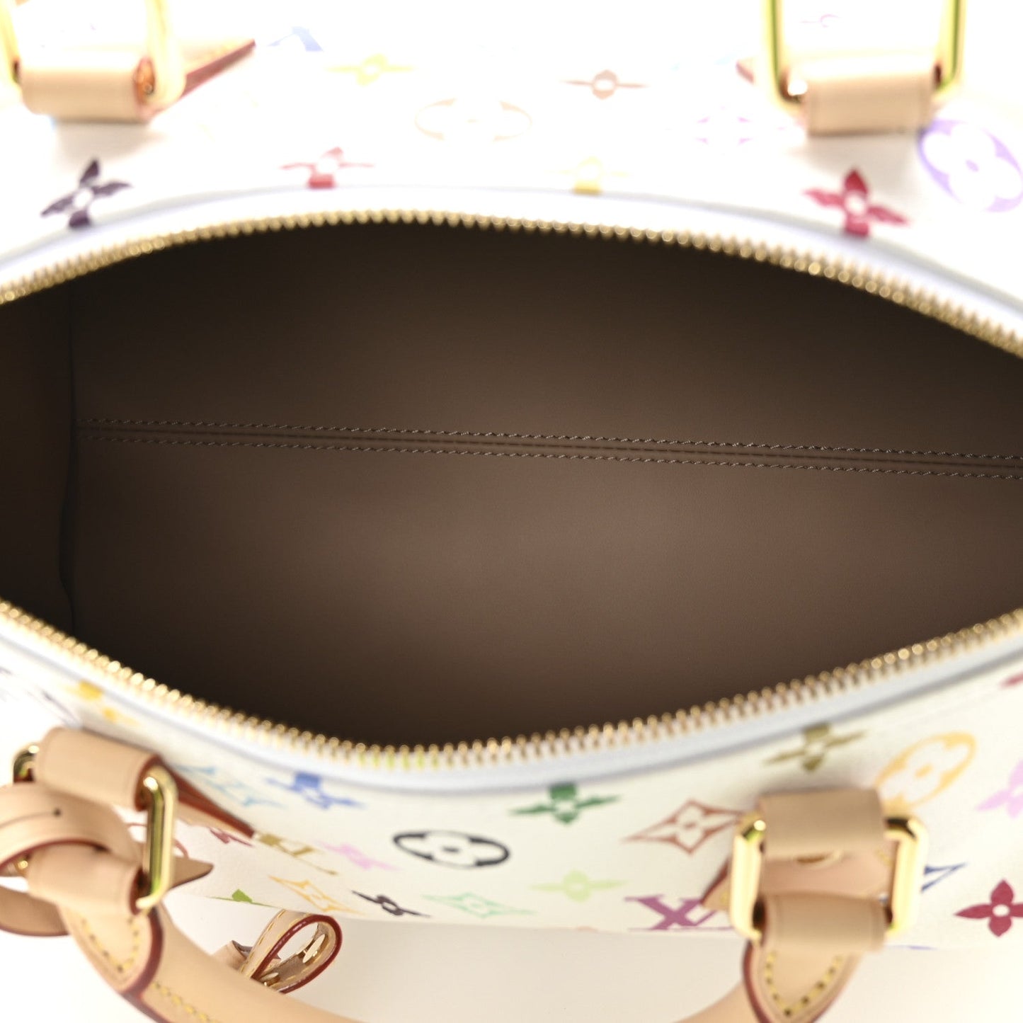 LV X TM Monogram Multicolor Speedy Soft 30 White
