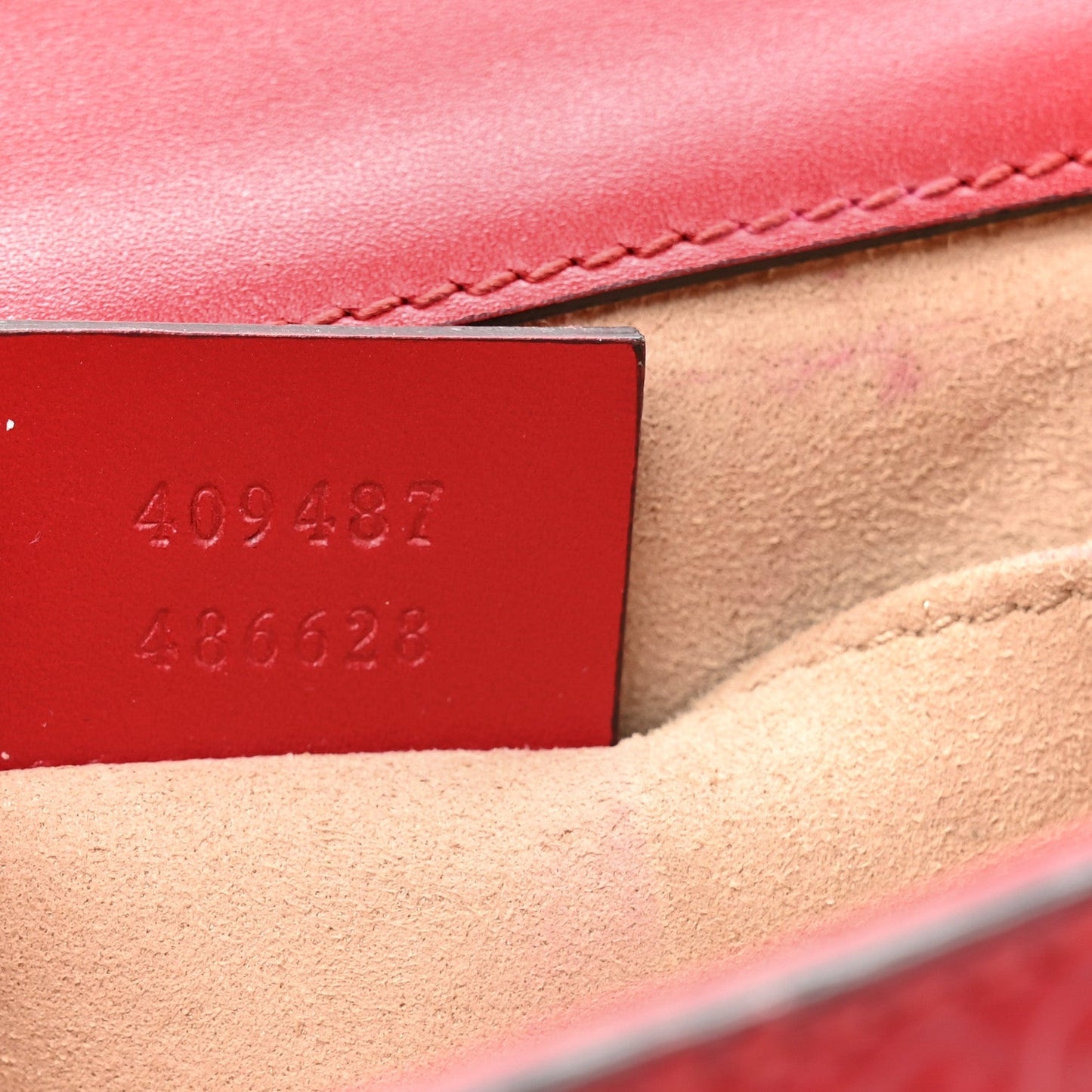 Guccissima Small Padlock Shoulder Bag Hibiscus Red