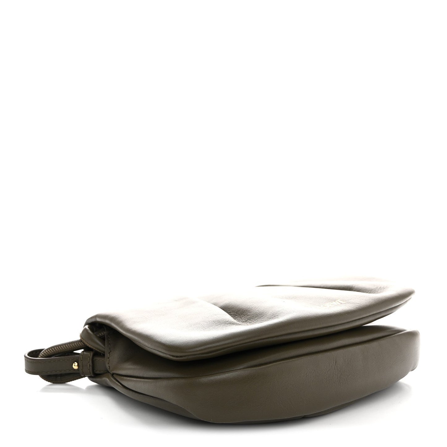 Shiny Nappa Calfskin Paseo Satchel Dark Khaki