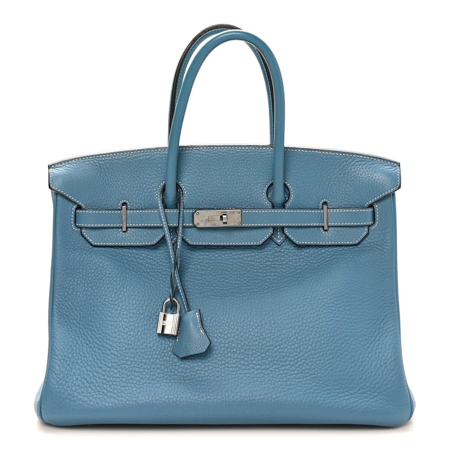 Taurillon Clemence Birkin 35 Blue Jean