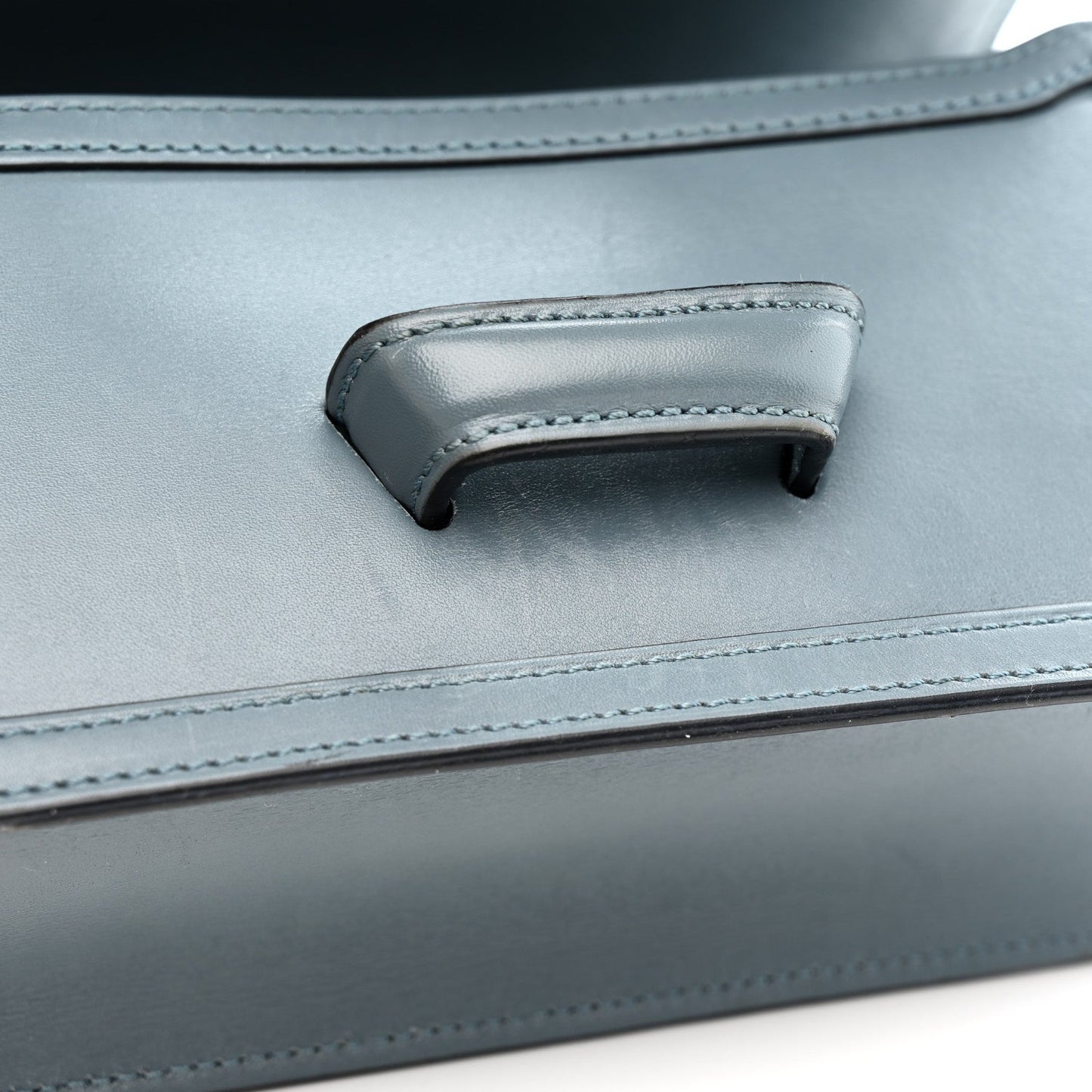Calfskin Mini Barcelona Shoulder Bag Stone Blue