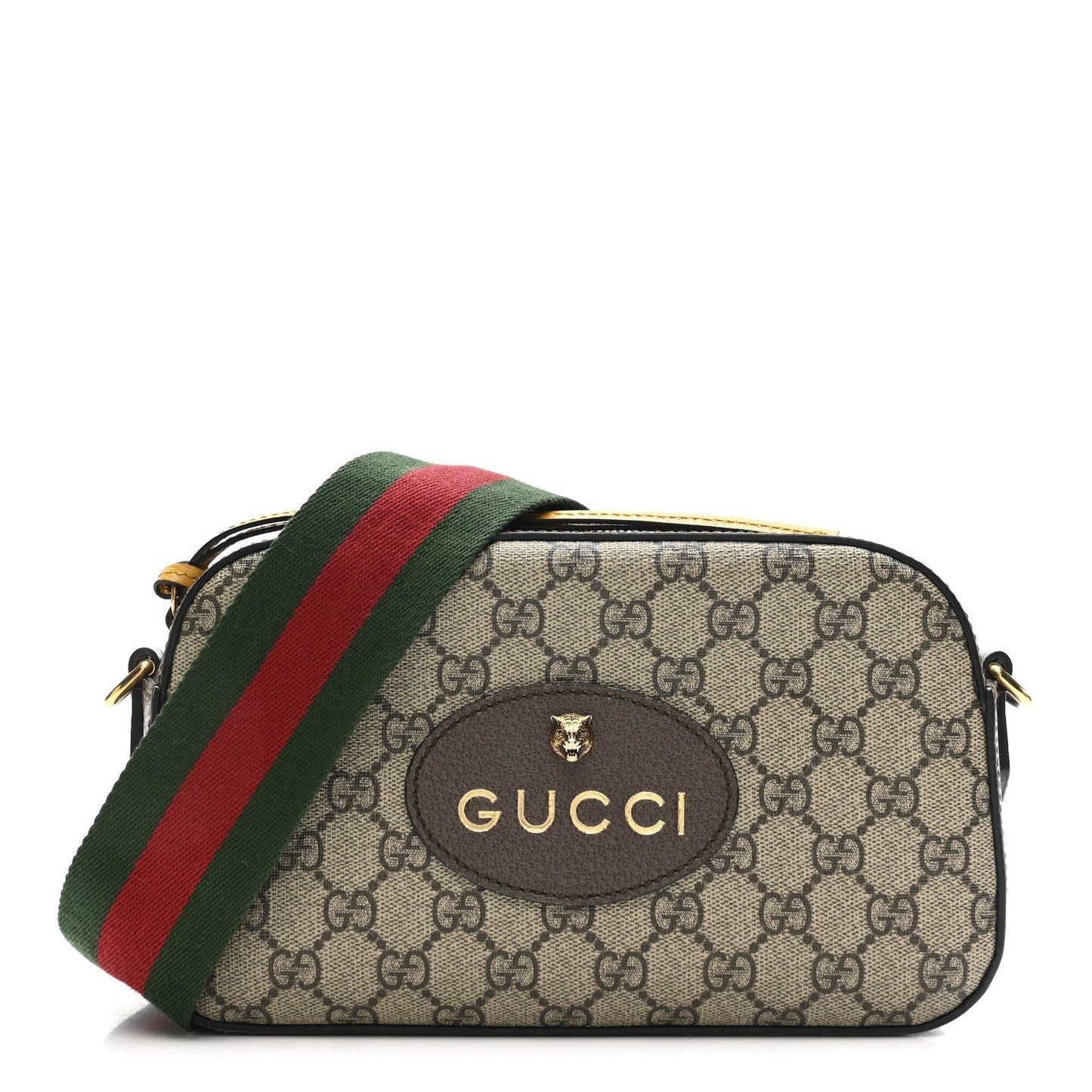 GG Supreme Monogram Web Neo Vintage Shoulder Bag Beige New Acero Crop