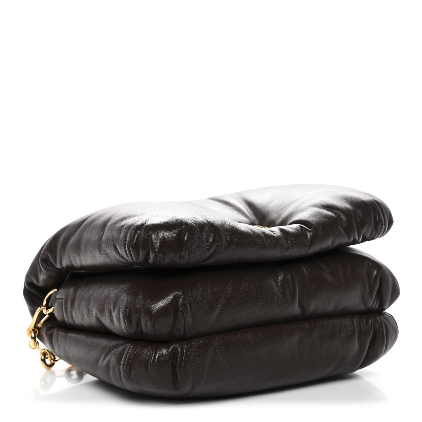 Lambskin Goya Puffer Bag Dark Chocolate
